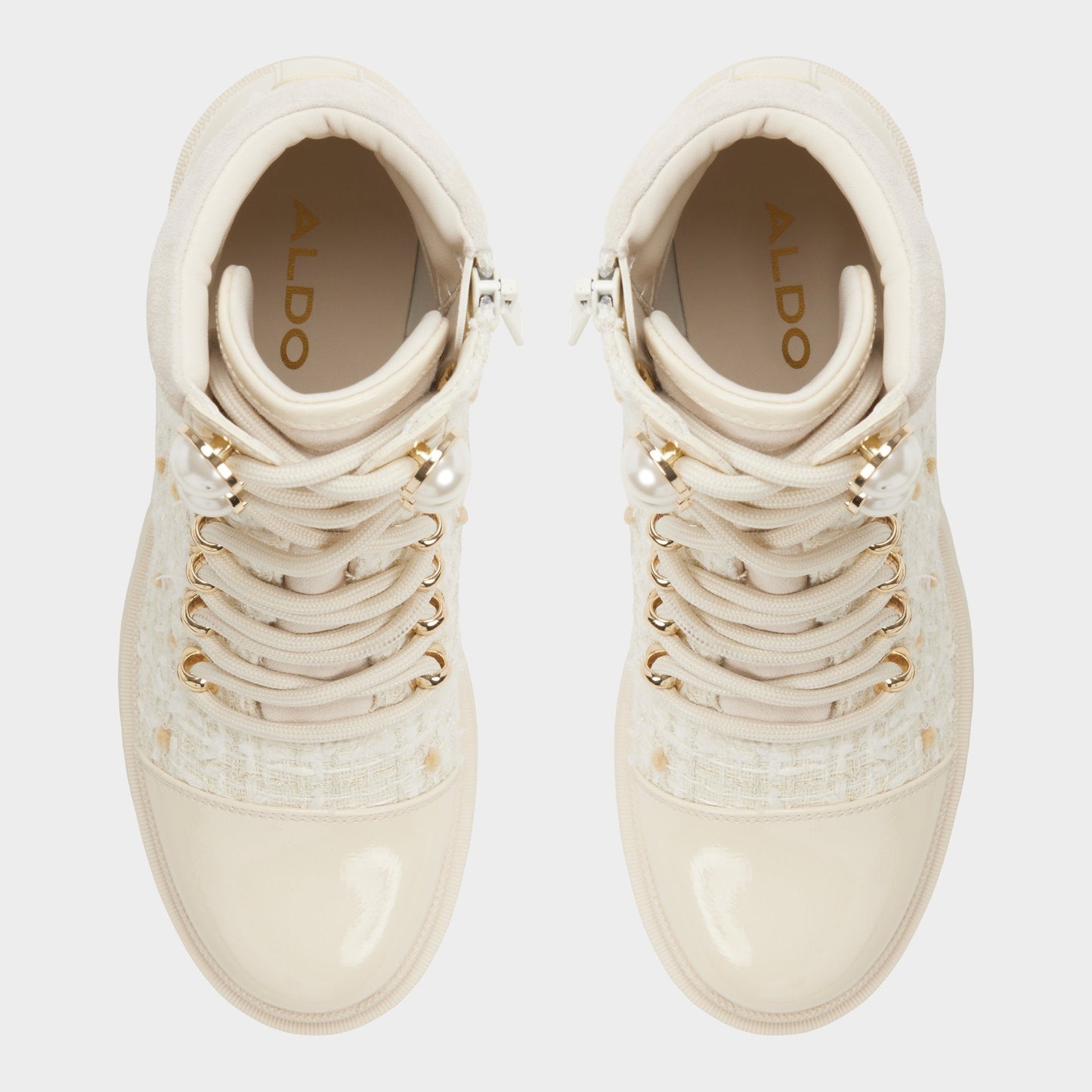 Mariettia in Other White - Lace-up boot, Lug sole Aldo Other white