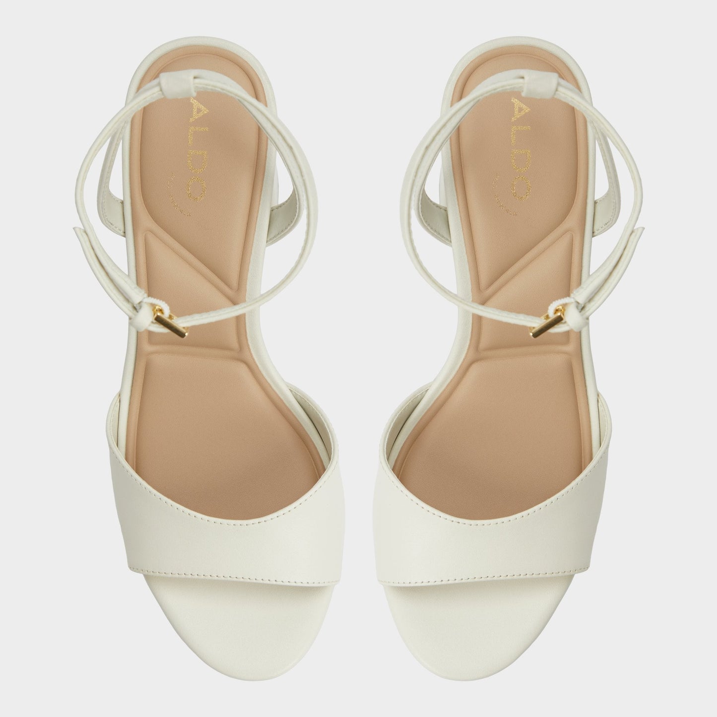 Gracious White/Bone Women's Block heels - Strappy heeled sandal, Block heel Aldo White/Bone