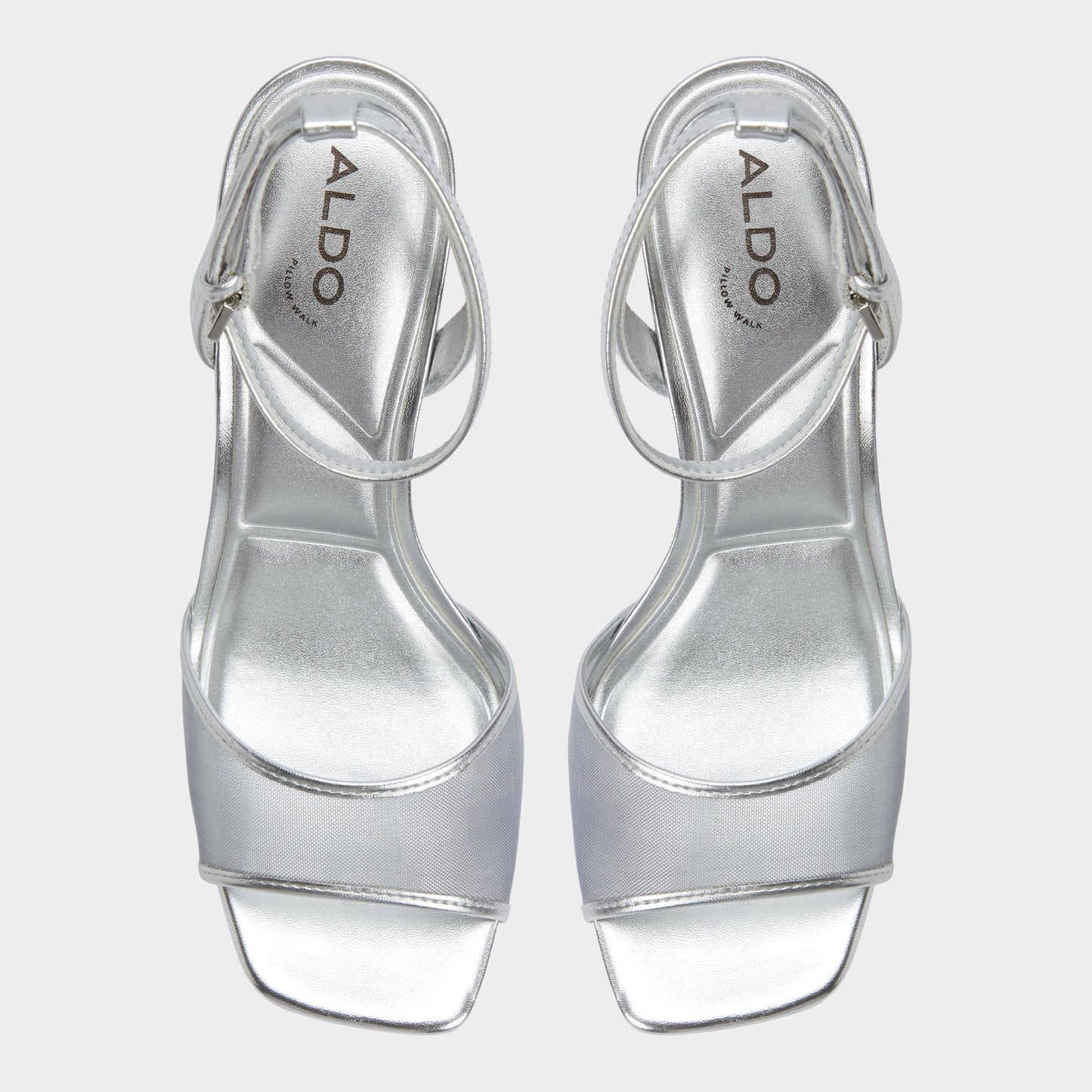 Chicglimmer Silver Women's Platform sandals - Strappy heeled sandal, Block heel Aldo Silver