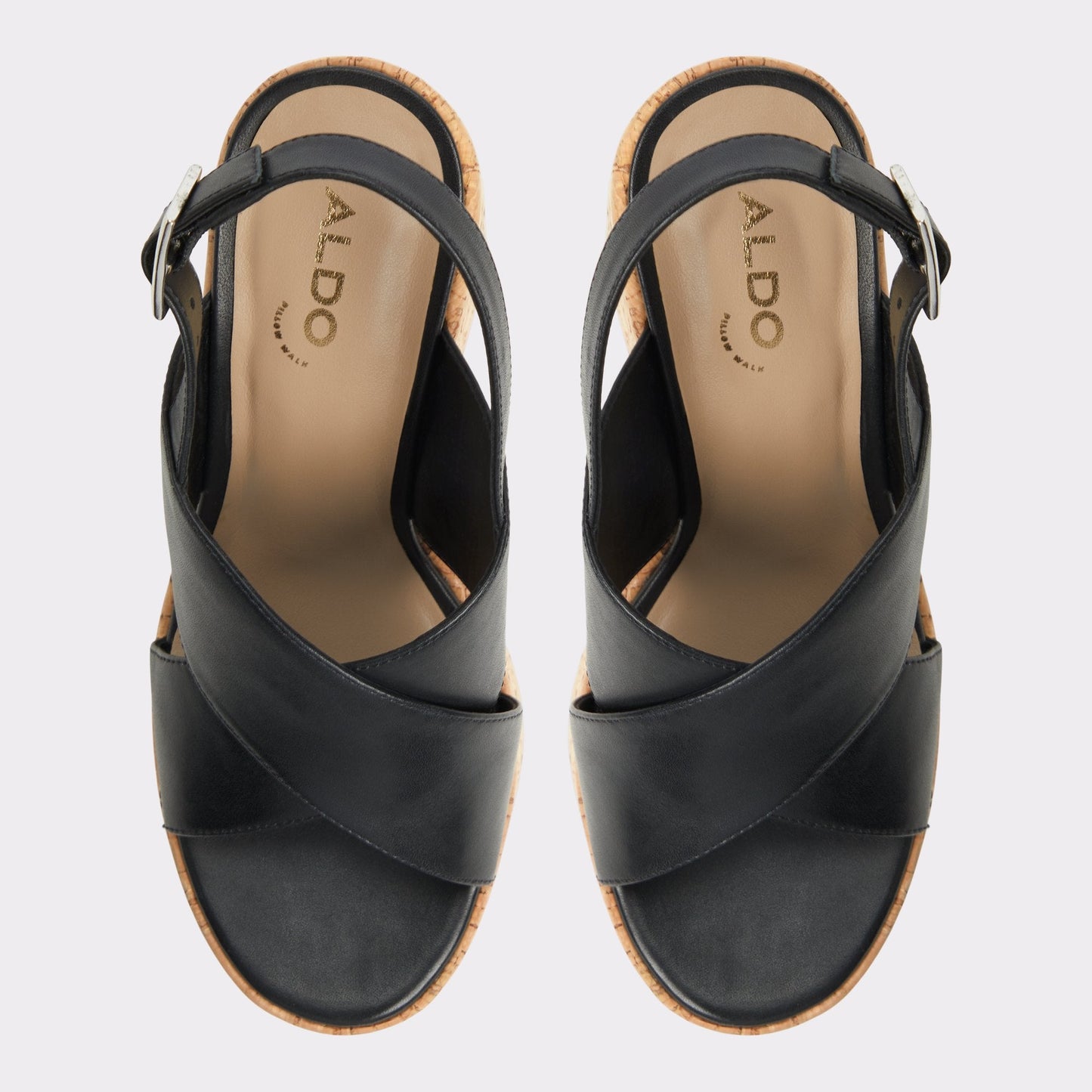 Sandcastle Black Women's Platform sandals - Strappy wedge sandal Aldo Black