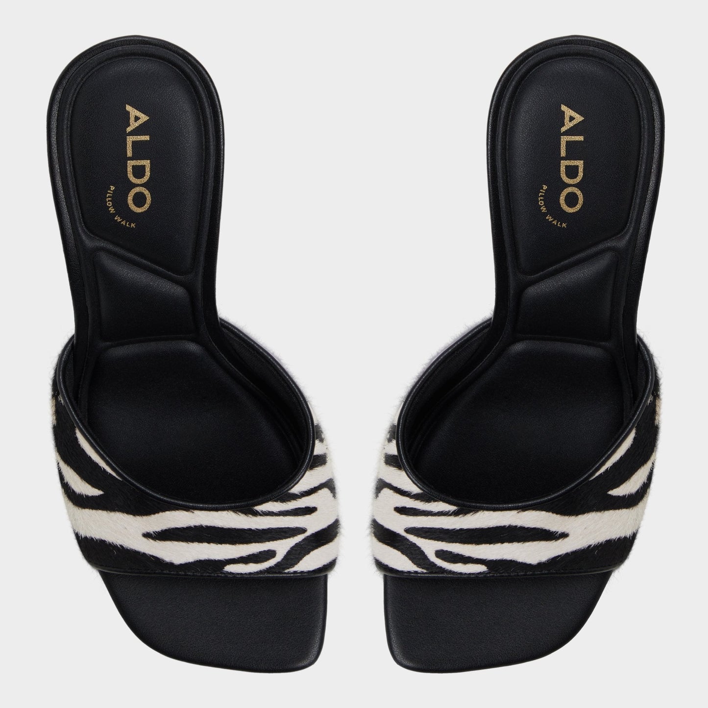 Evadalia White/Black Women's Heeled mules - Heeled mule Aldo White/Black