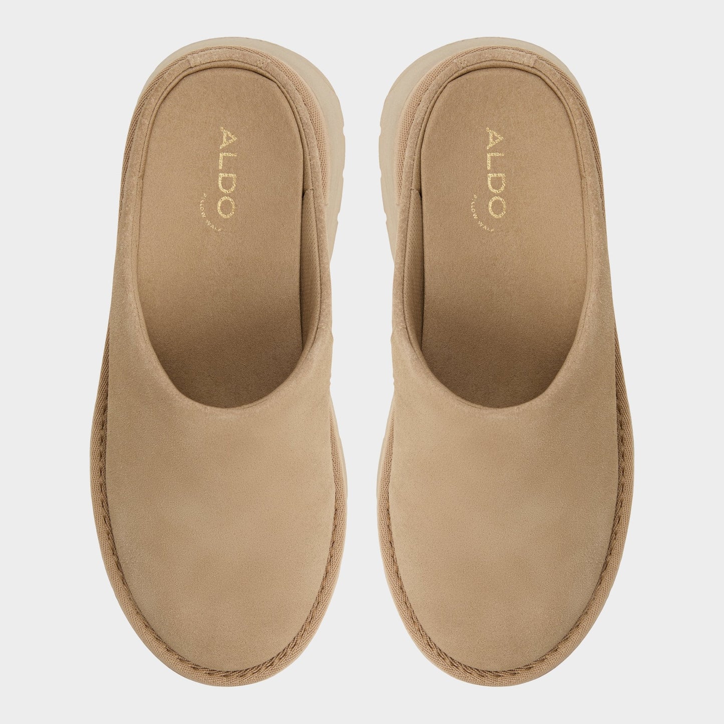 Academia Beige Women's Cold Weather Shoes - Heeled mule, Lug sole Aldo Beige