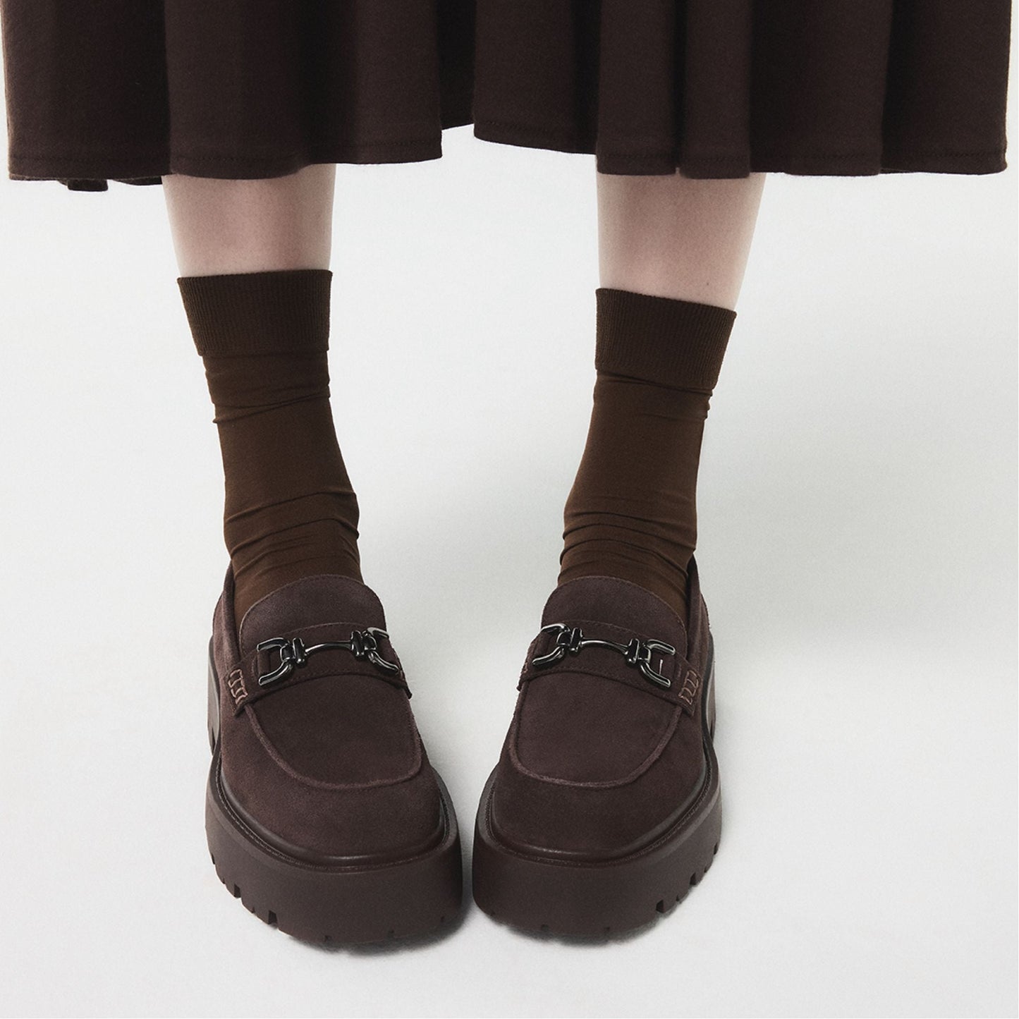 Oneameth in Dark Brown - Loafer, Lug sole Aldo Dark brown