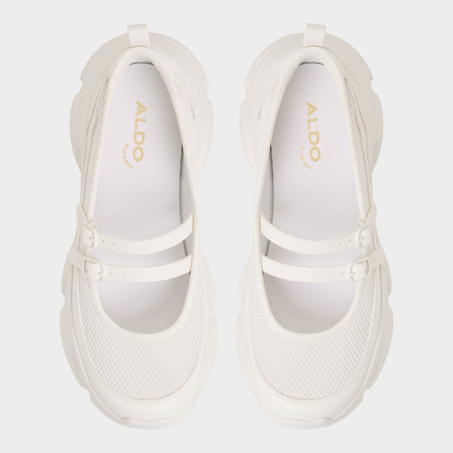 Aethera White Women's Platform and wedge sneakers - Mary Jane Sneakers, Jogger sole Aldo White
