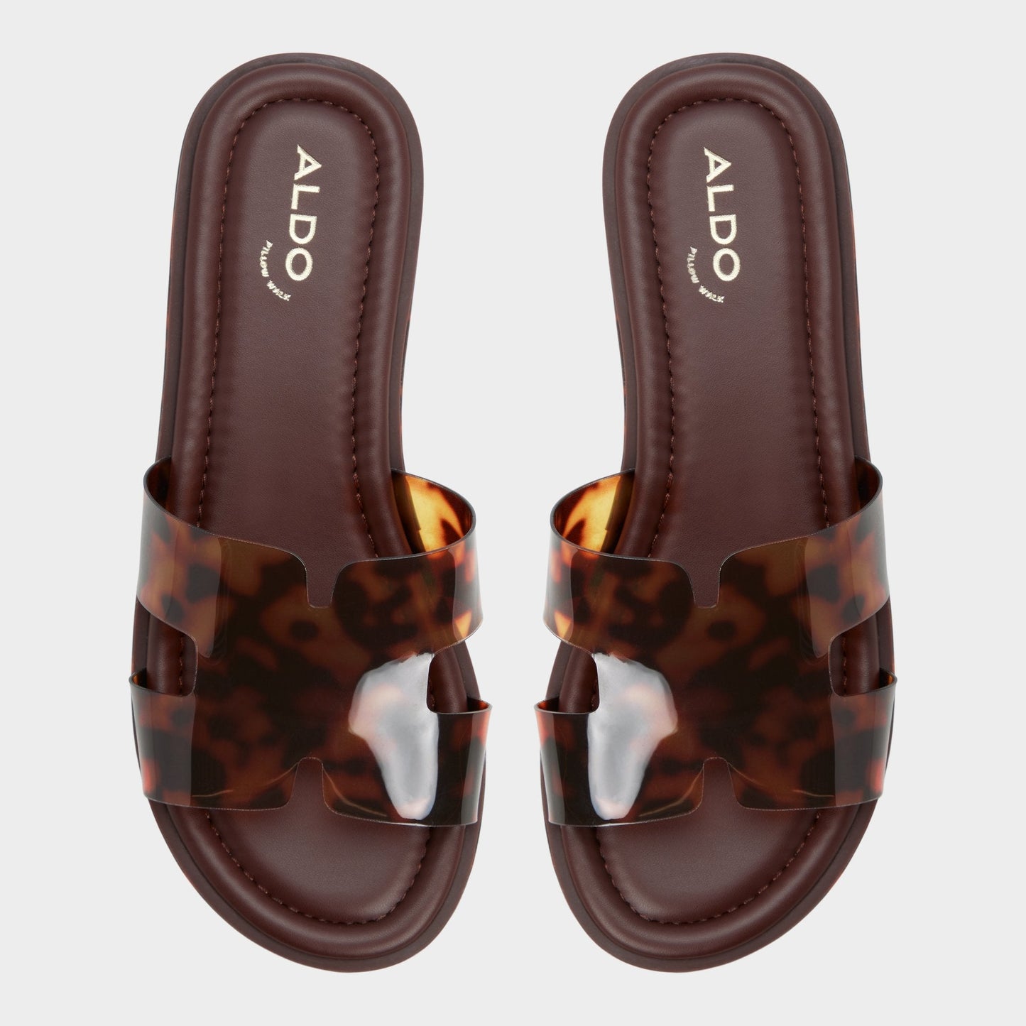Anayelie in Open Brown - Slide sandal, Platform Aldo Open brown