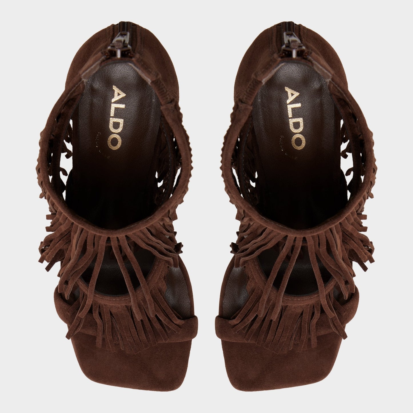 Nahana in Dark Brown - Strappy heeled sandal, Stiletto heel Aldo Dark brown