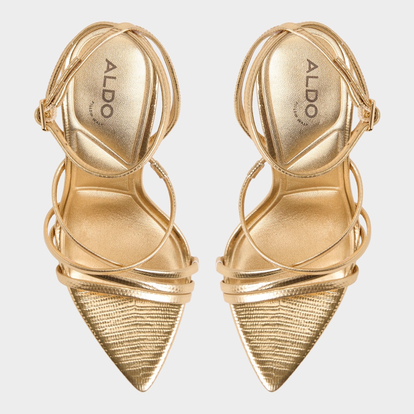 Solania Gold Women's Heeled sandals - Strappy heeled sandal, Stiletto heel Aldo Gold