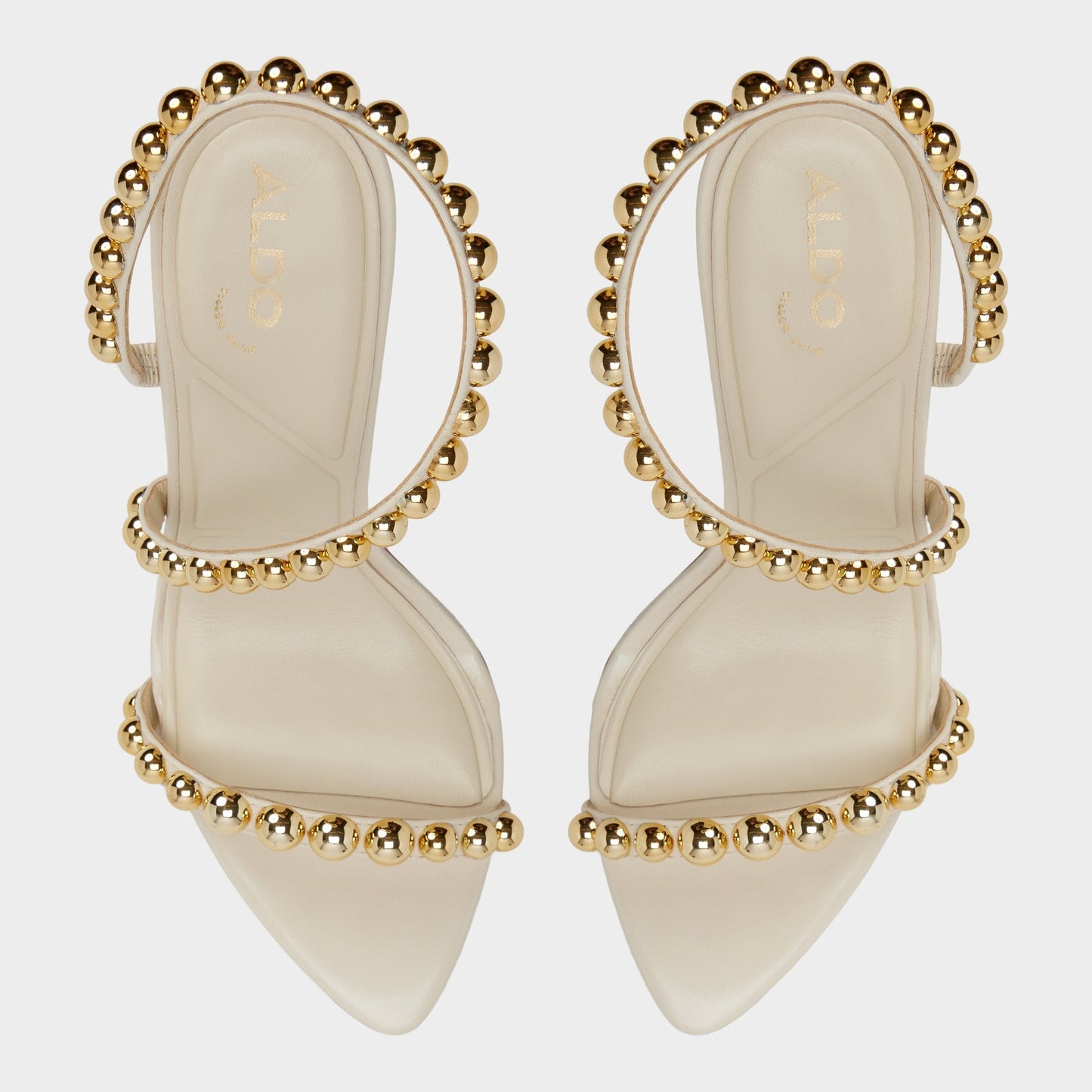 Attey in Cream - Strappy heeled sandal, Stiletto heel Aldo Cream