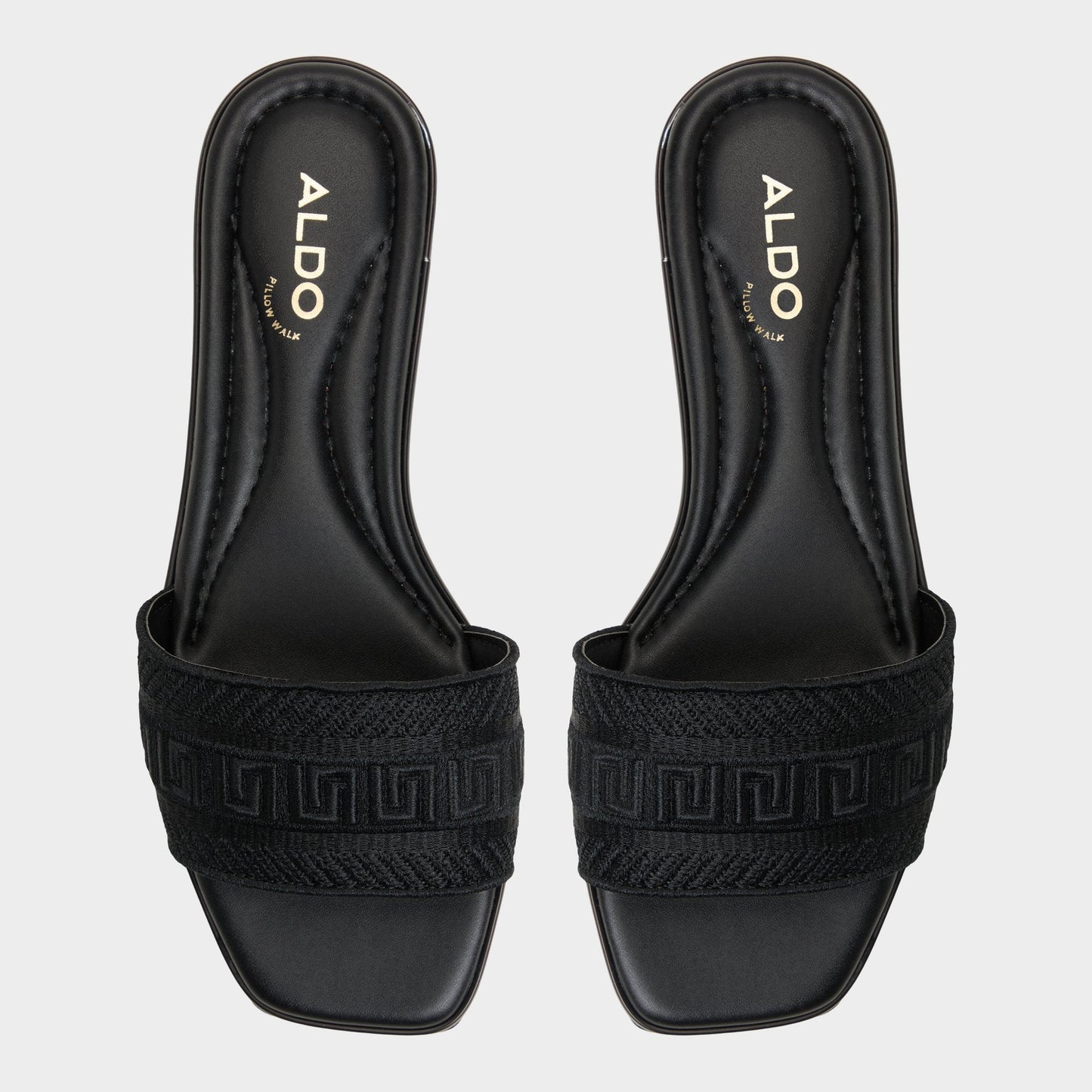 Oceania Black Women's Flats - Slide sandal Aldo Black