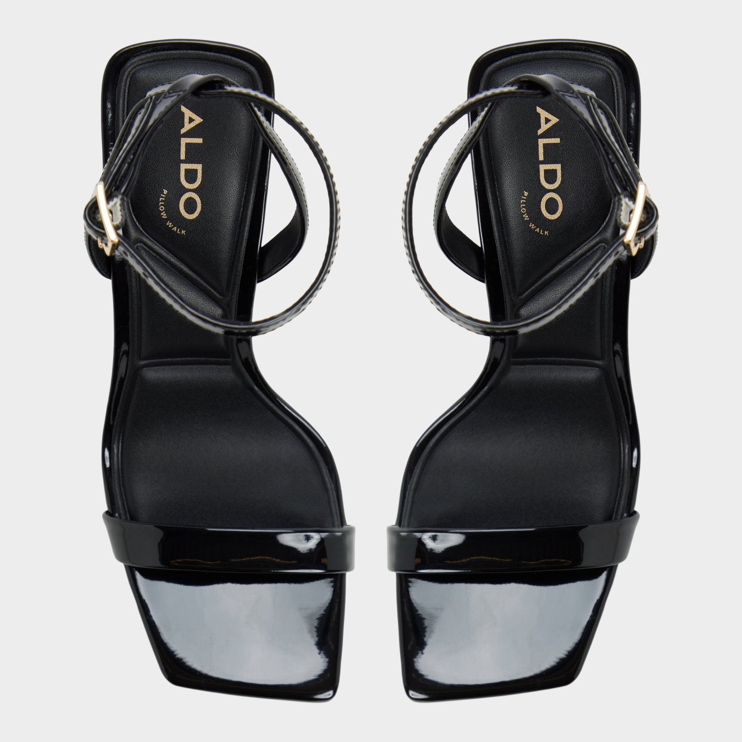 Azzira in Black - Strappy heeled sandal, Block heel Aldo Black