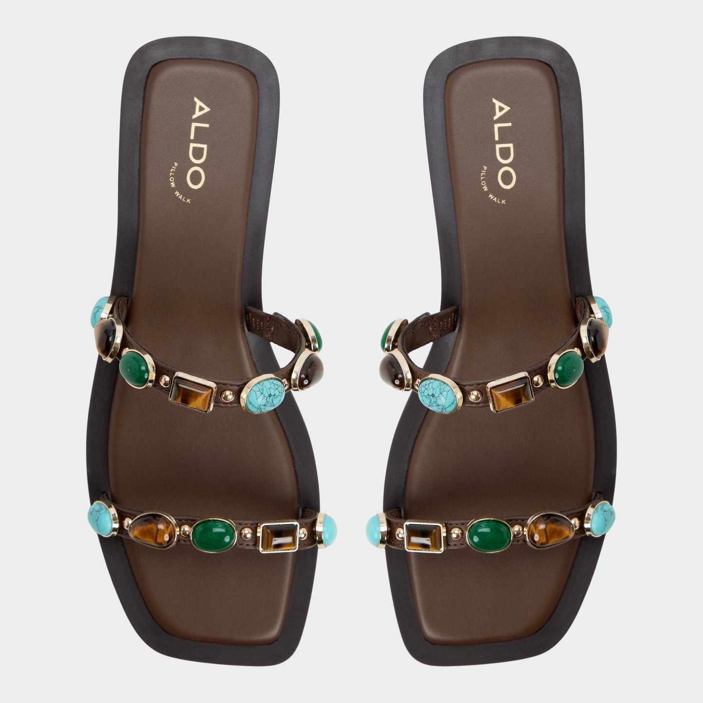 Sapphira in Dark Brown 14189967 - Slide sandal Aldo Dark brown