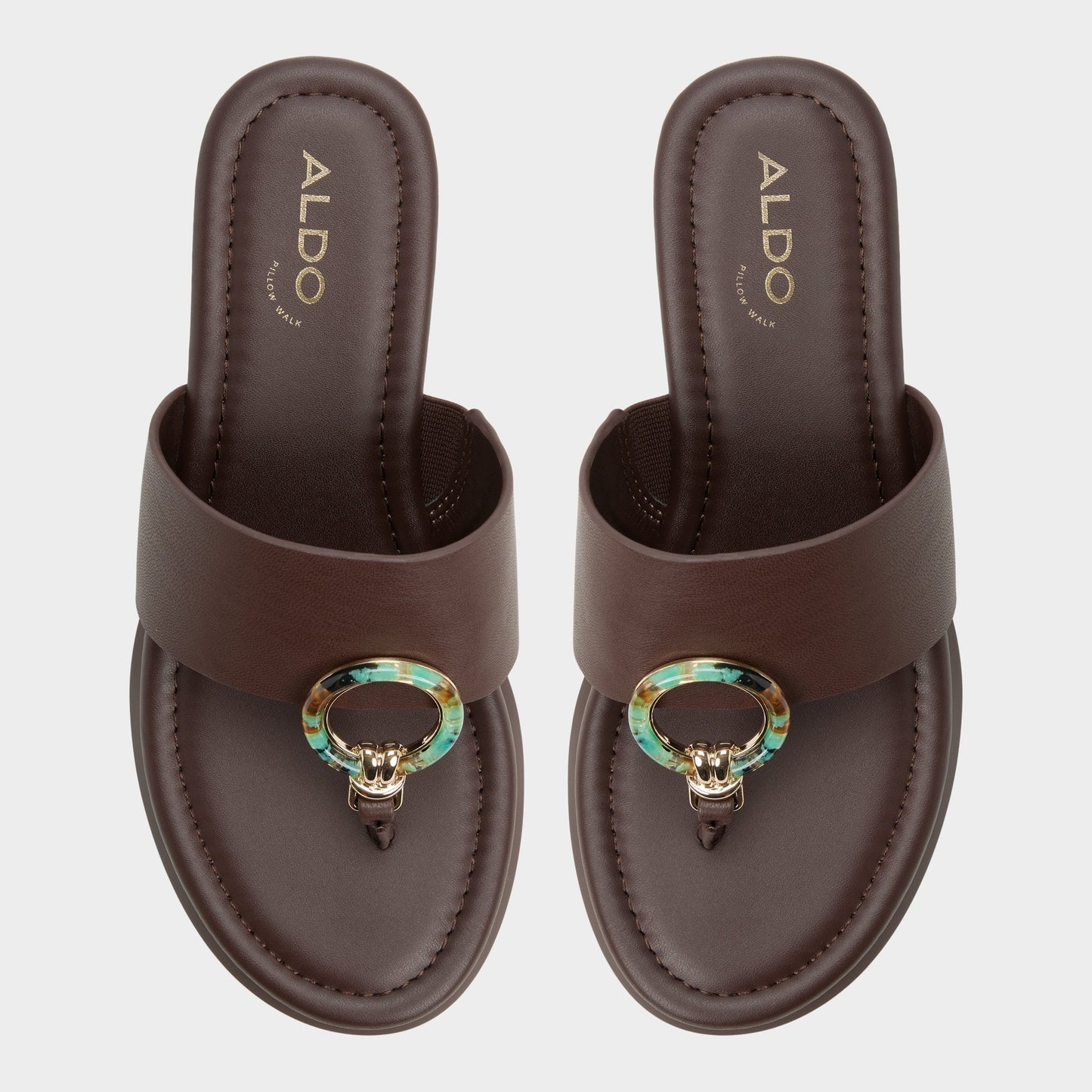 Friegan in Dark Brown - Slide sandal, Wedge heel Aldo Dark brown