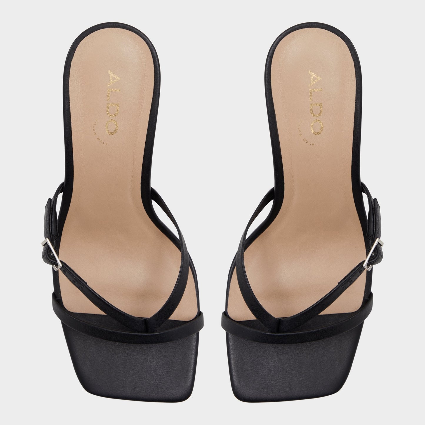 Gannever Black Women's Thong Sandals - Heeled flip flop, Stiletto heel Aldo Black