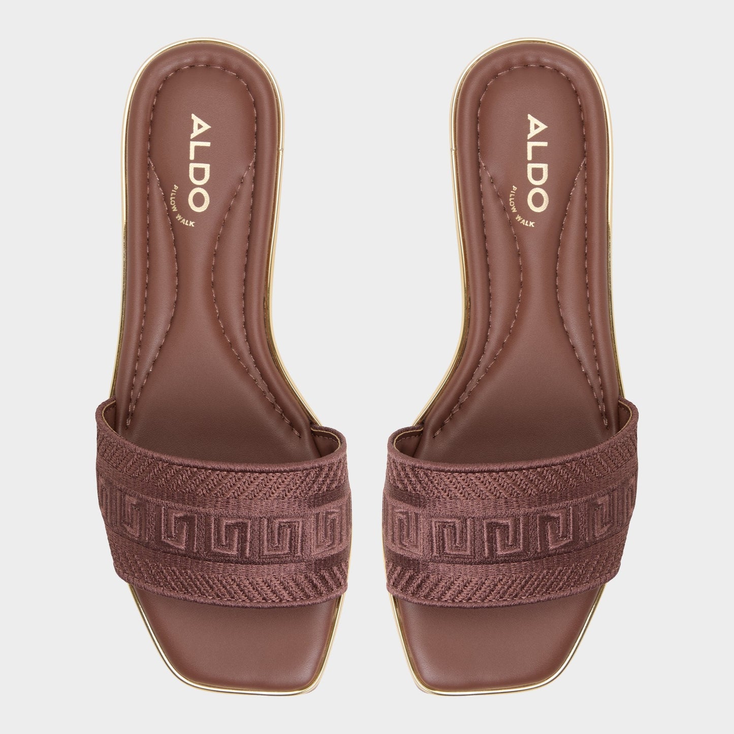 Oceania Medium Brown Women's Flats - Slide sandal Aldo Medium Brown