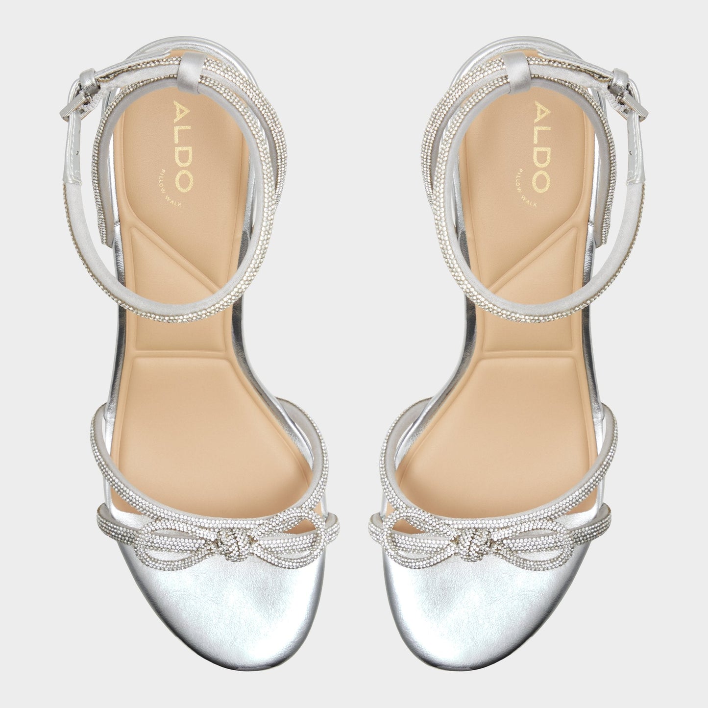 Bouclette Silver Women's Block heels - Strappy heeled sandal, Block heel Aldo Silver