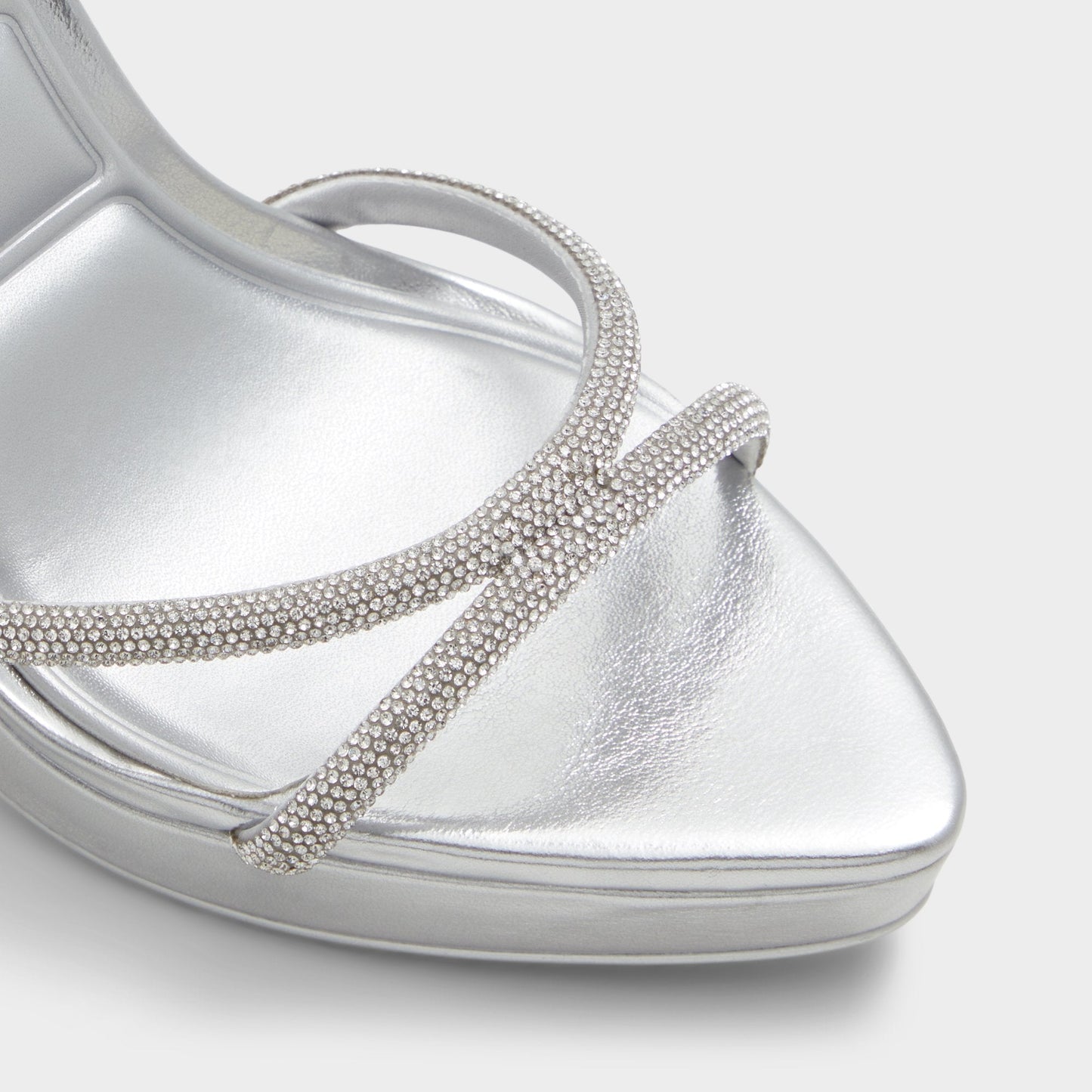 Izabella in Silver 13621003 - Strappy heeled sandal, Platform Aldo Silver