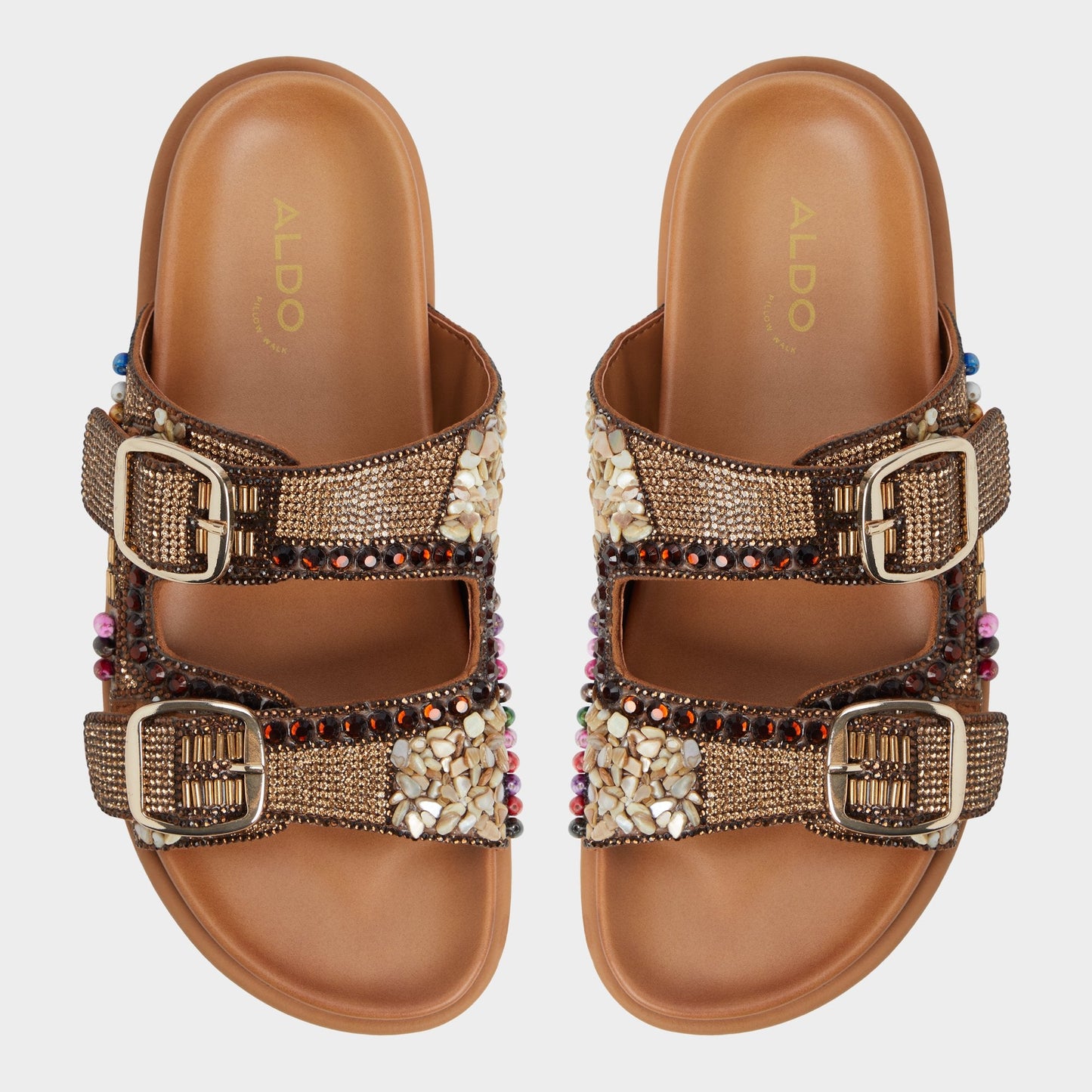 Bohochic Open Brown Women's Footbed sandals - Footbed sandal Aldo Open Brown
