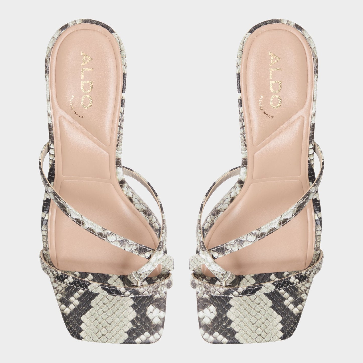 Calypsa White/Black Women's Animal Prints - Strappy heeled sandal Aldo White/Black