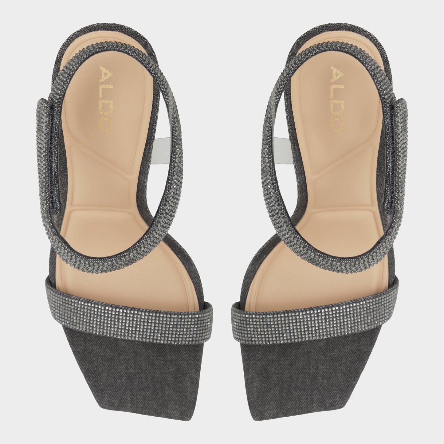Rosy Dark Grey Women's Strappy sandals - Strappy heeled sandal Aldo Dark Grey