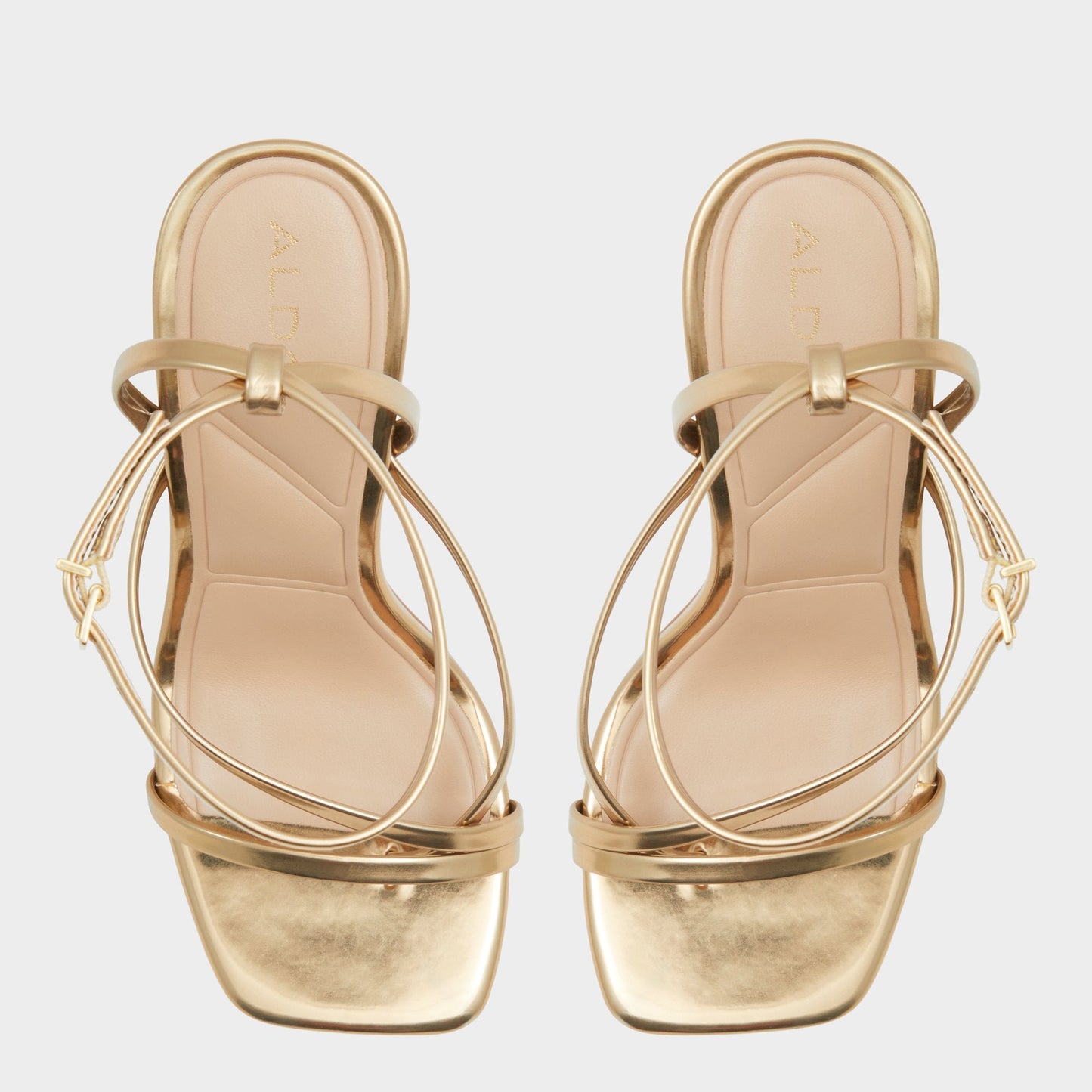 Laurader Gold Women's Block heels - Strappy heeled sandal, Block heel Aldo Gold