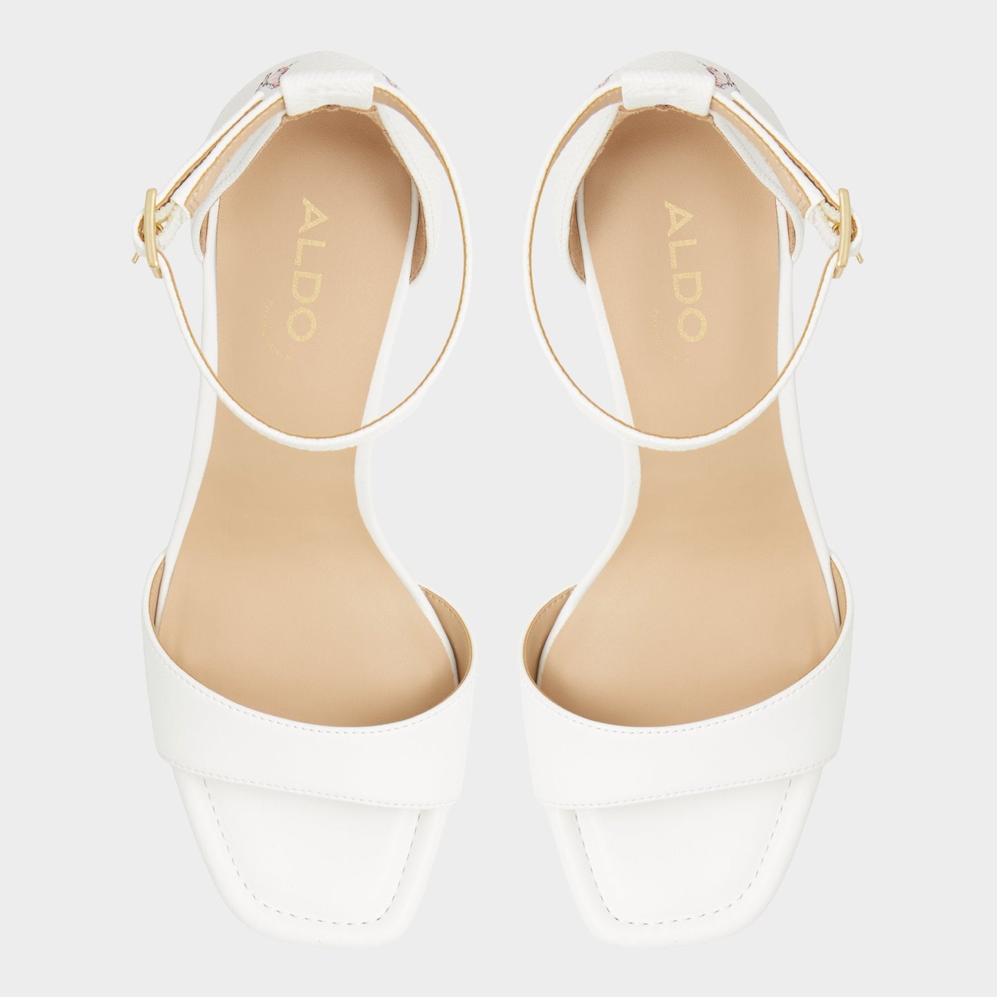 Enaegyn White Multi Women's Strappy sandals - Strappy heeled sandal, Block heel Aldo White Multi