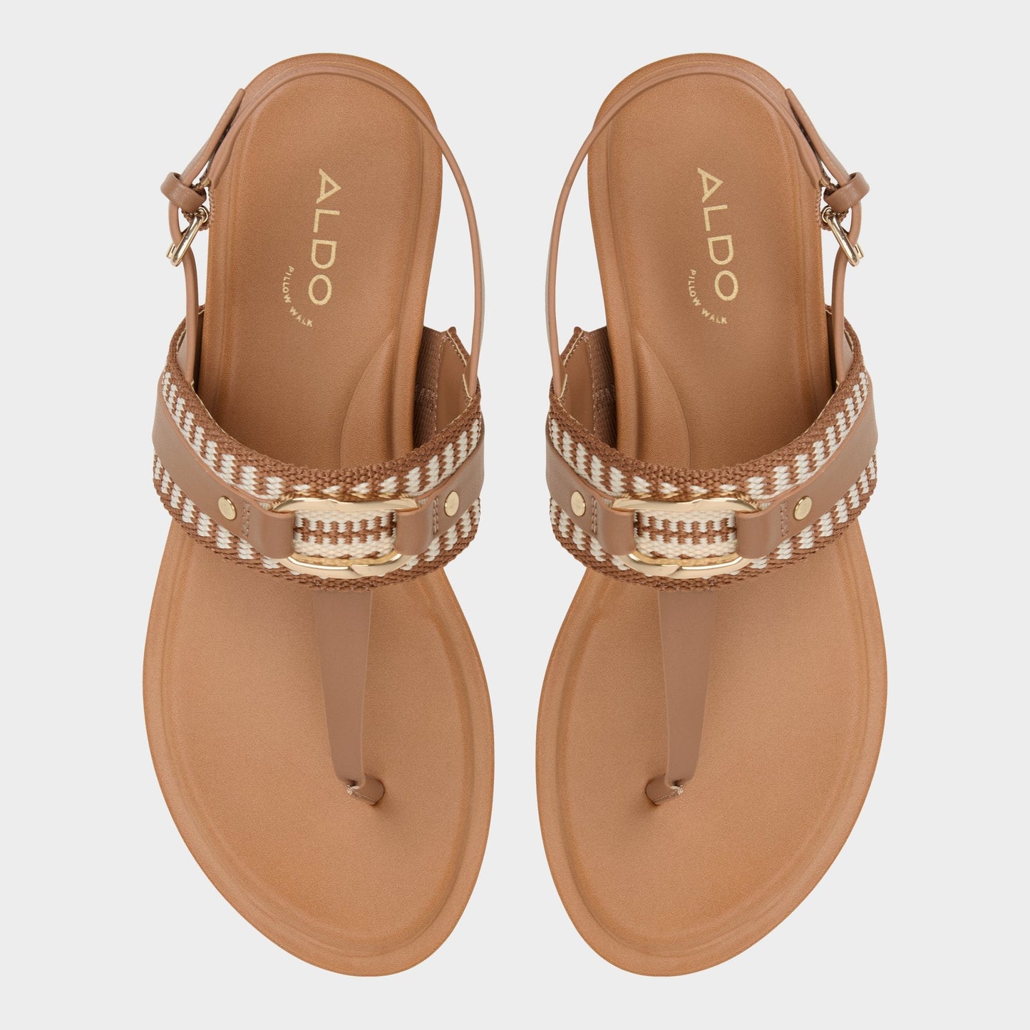Taylen Medium Brown Women's Festival shoes accessories - T-strap sandal Aldo Medium Brown