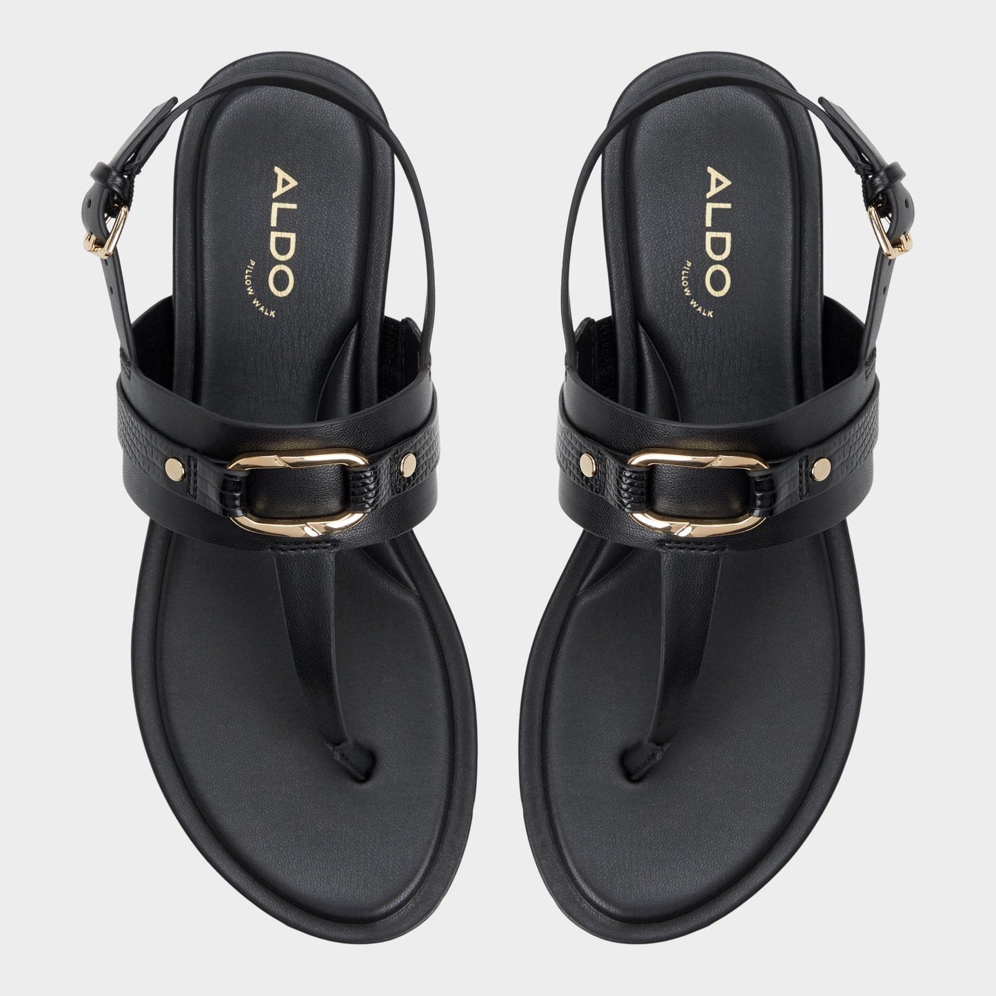 Taylen Black Women's Footbed sandals - T-strap sandal Aldo Black