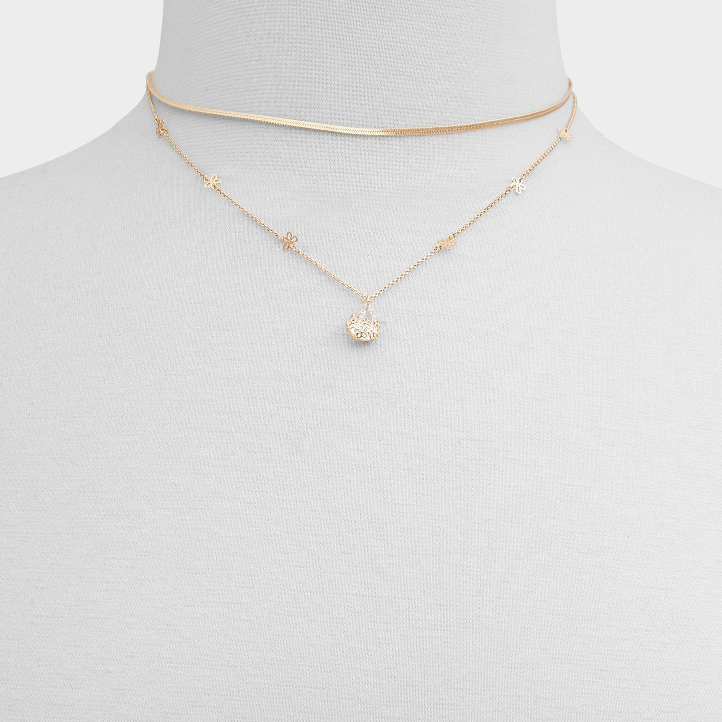Teardrop Gold/Clear Multi Women's Necklaces - Necklace Aldo Gold/clear multi