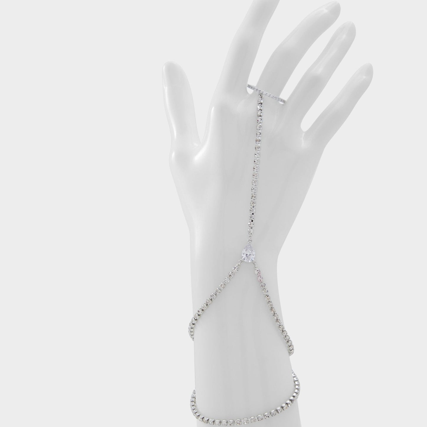Unenda Silver/Clear Multi Women's Bracelets - Hand chain Aldo Silver/Clear Multi