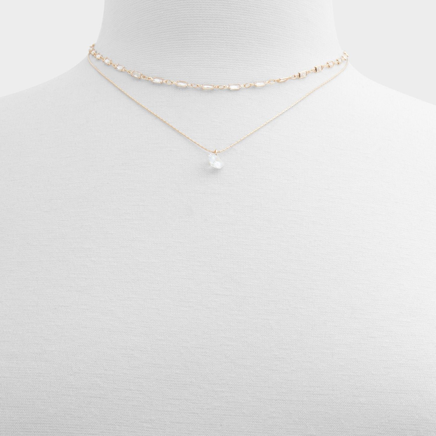 Flein Gold/Clear Multi Women's Necklaces - Layered necklace Aldo Gold/Clear Multi