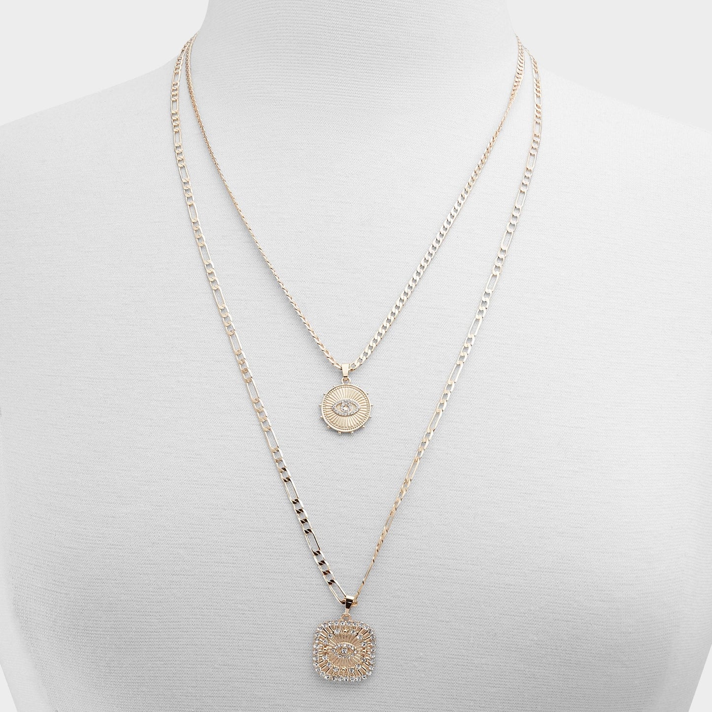Naewin Gold/Clear Multi Women's Necklaces - Layered necklace Aldo Gold/Clear Multi