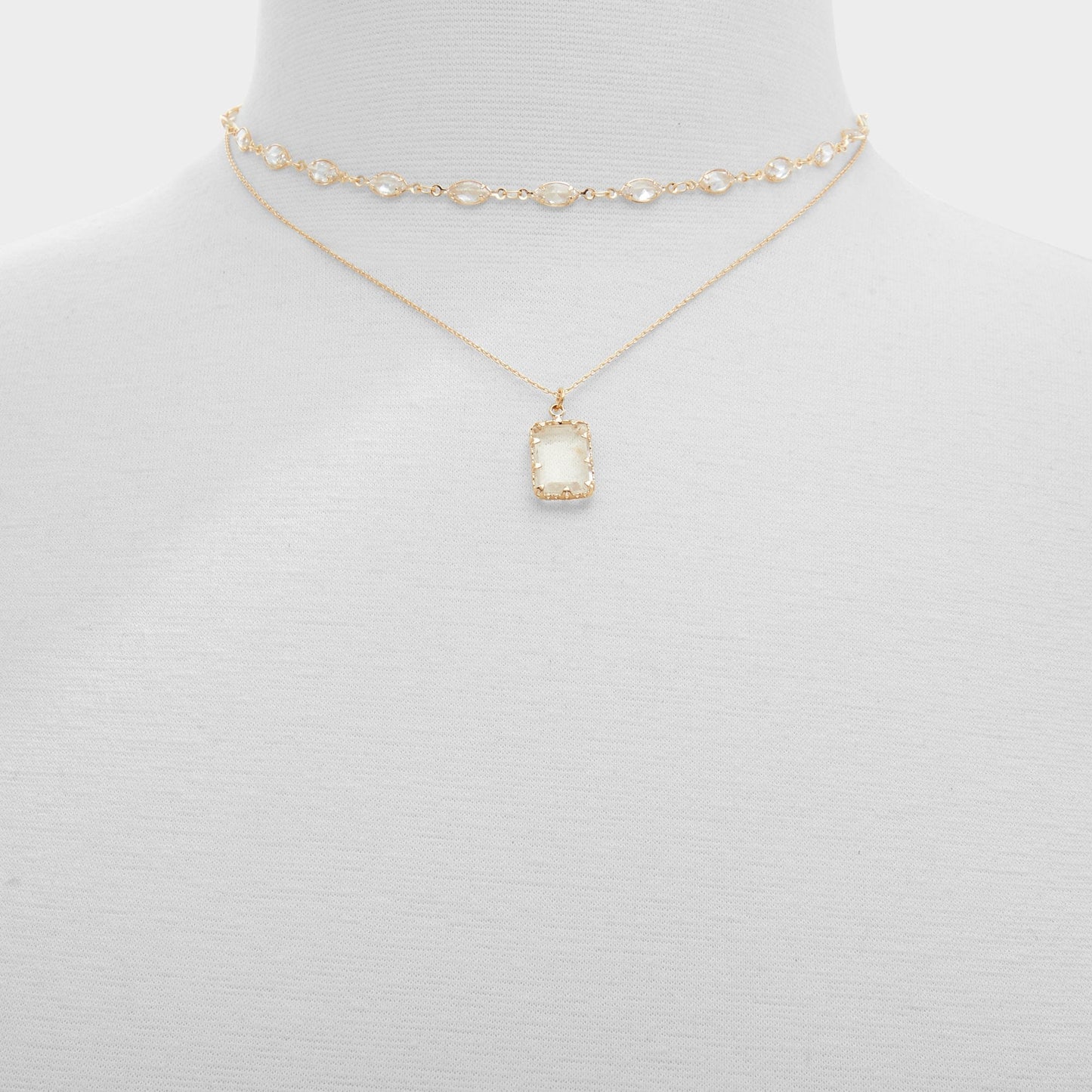 Destinie Gold/Clear Multi Women's Necklaces - Layered necklace Aldo Gold/Clear Multi