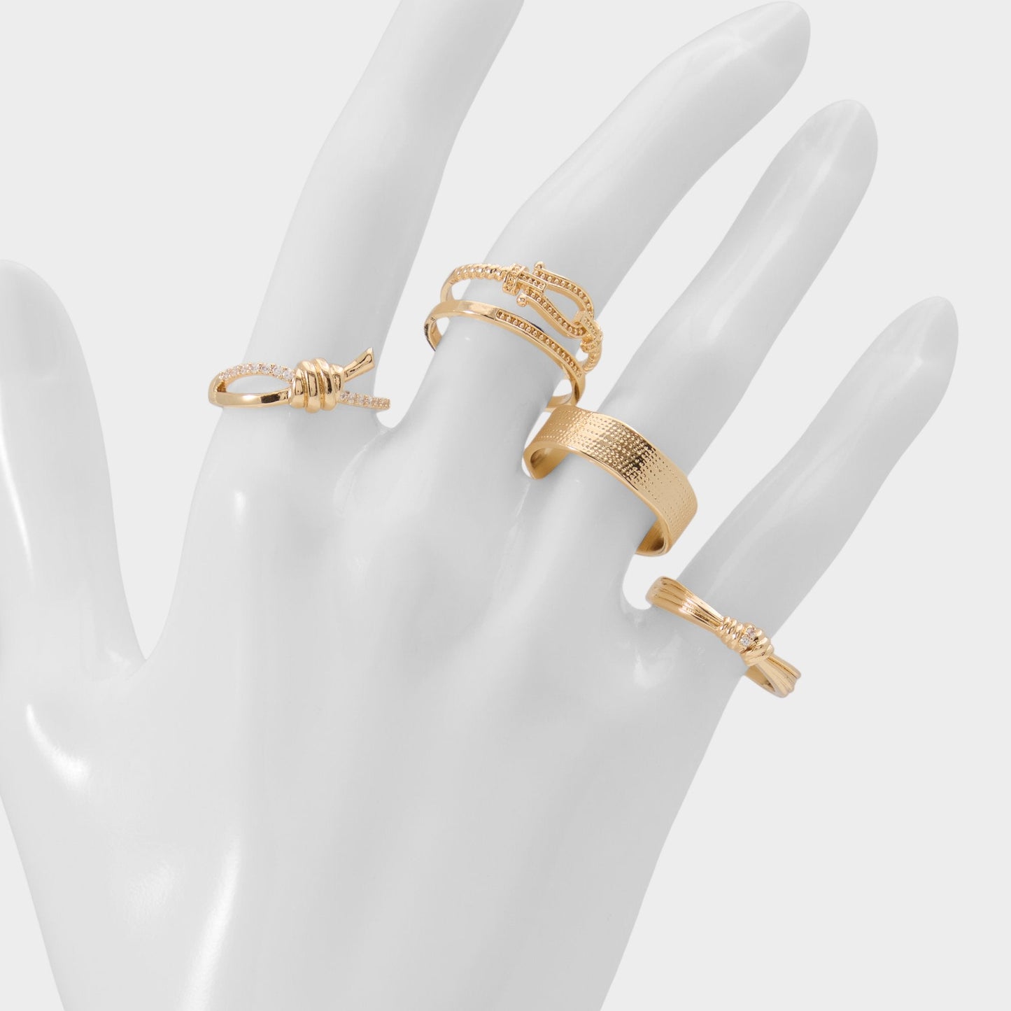 Knotta in Gold Clear Multi - Multi finger rings Aldo Gold/Clear Multi