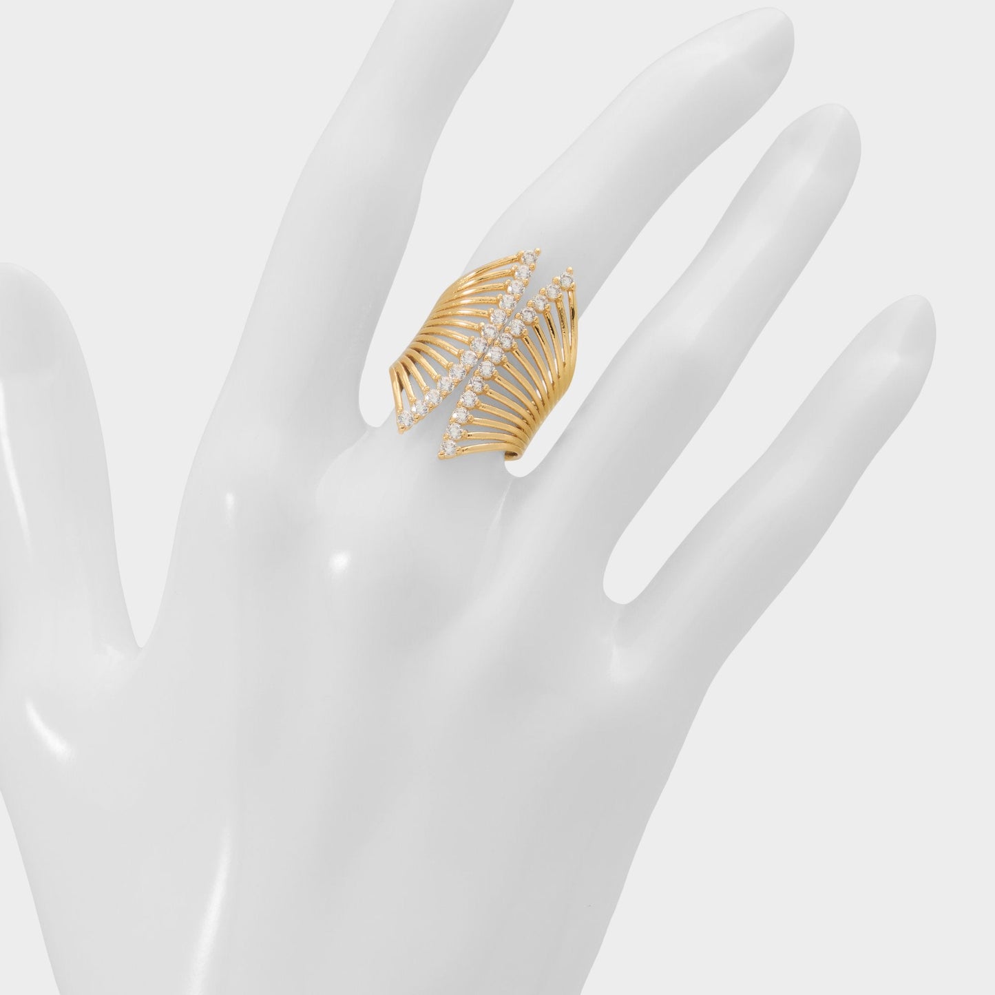 Glimmery in Gold Clear Multi - Stackable rings Aldo Gold/clear multi