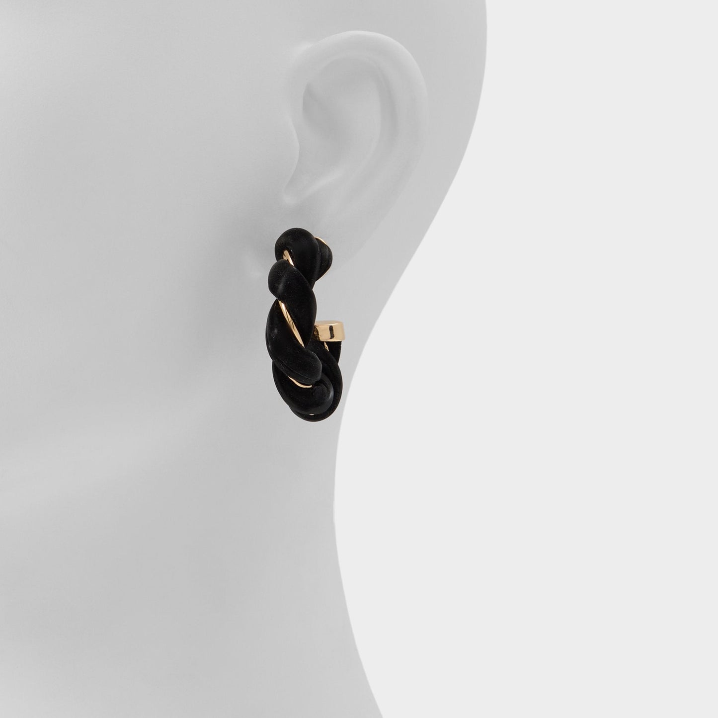 Twists in Black Gold Multi - Hoop earrings Aldo Black/gold multi