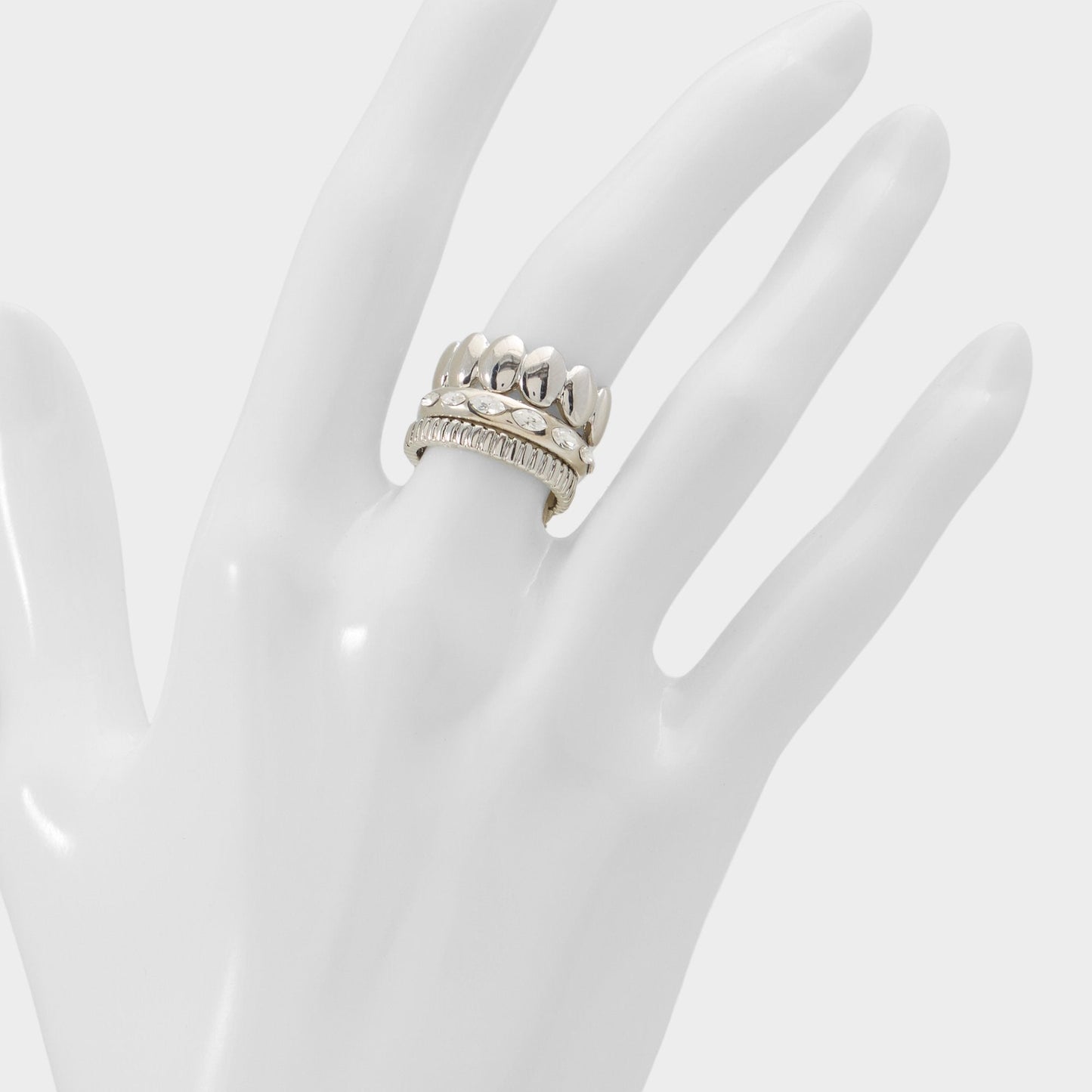 Bublle in Silver Clear Multi - Stackable rings Aldo Silver/clear multi