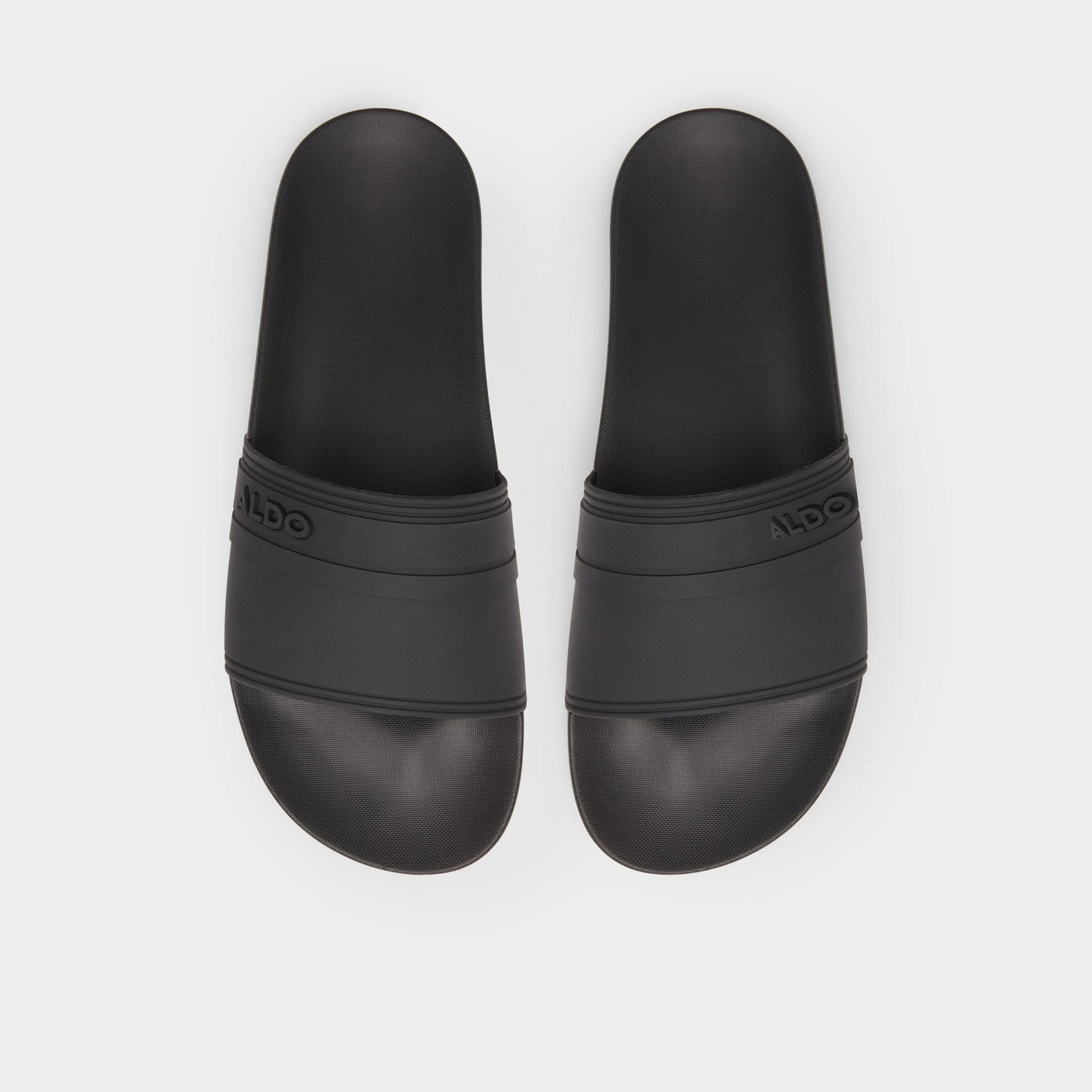 Dinmore Black Synthetic Rubber Men's Slides - Slide sandal Aldo Black