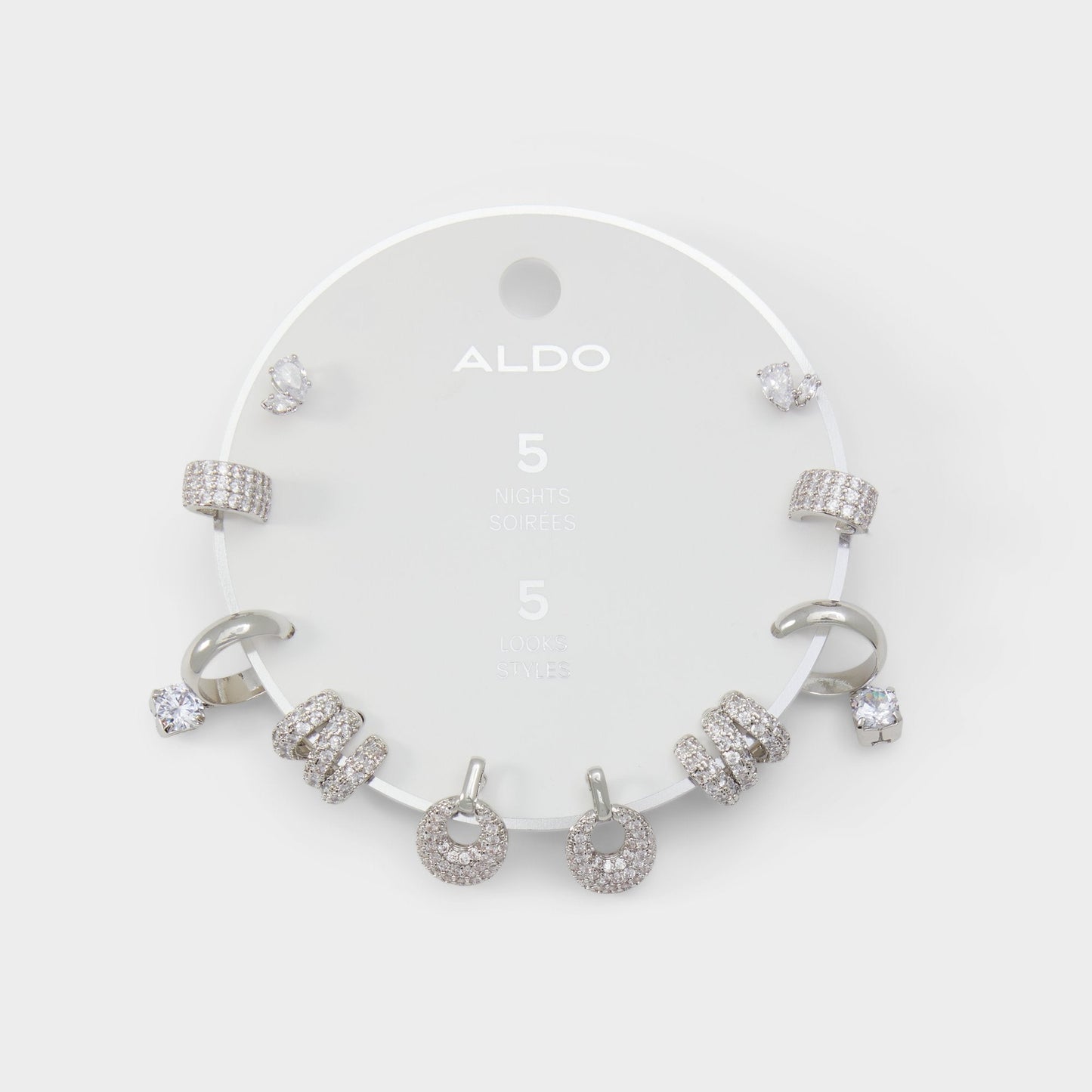 Fivelooks Silver/Clear Multi Women's Cubic Zirconia - Earrings Aldo Silver/Clear Multi