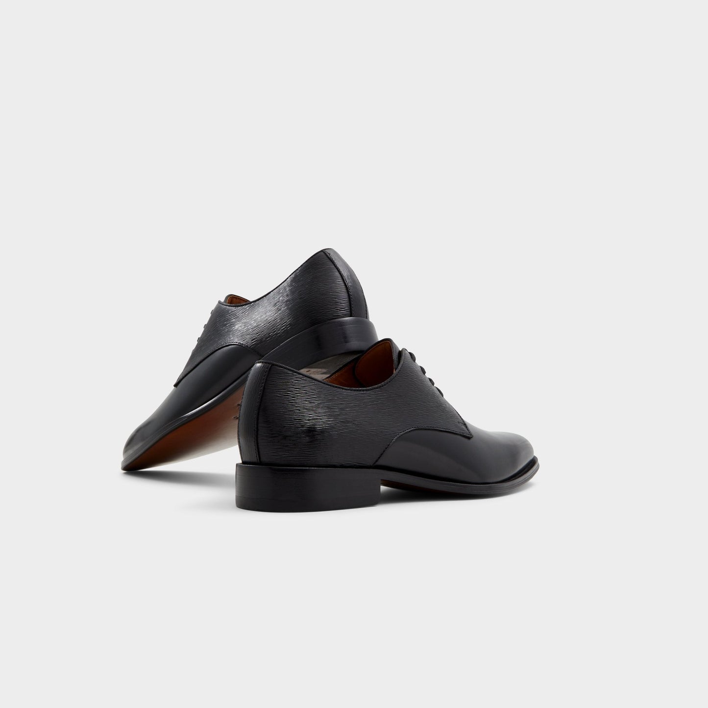 Halbart Black Leather Embossed Men's Oxfords & Lace-ups - Oxford shoe Aldo Black