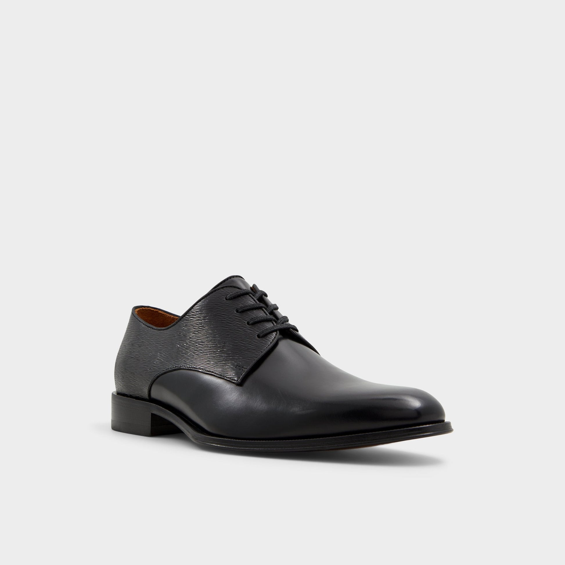 Halbart Black Leather Embossed Men's Oxfords & Lace-ups - Oxford shoe Aldo Black
