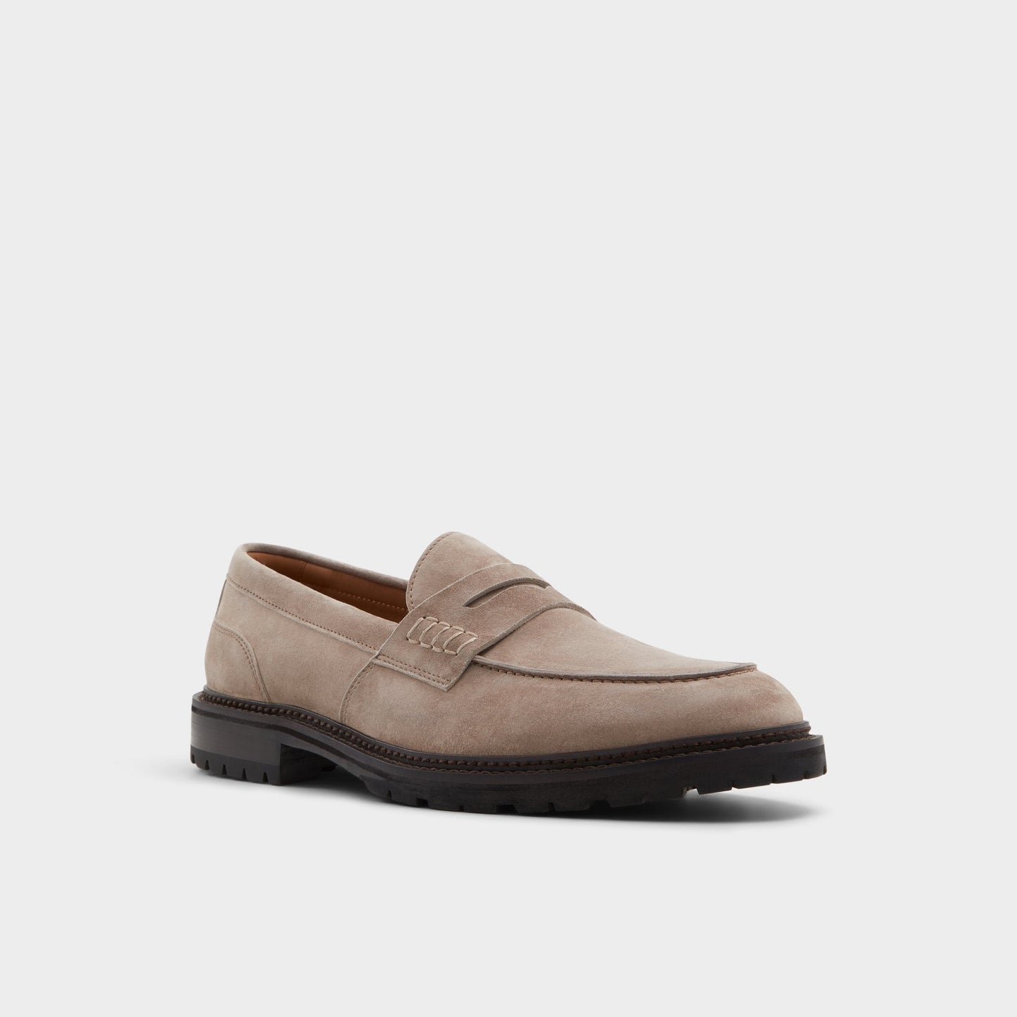 Aleris Brown Men's Dress Shoes - Loafer, Lug sole Aldo Brown