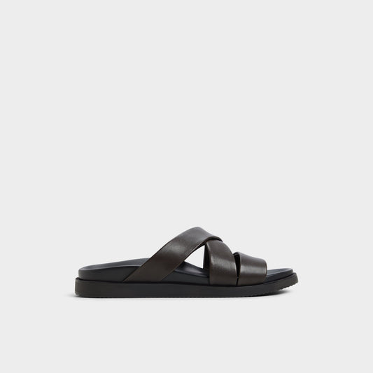 Kairo Dark Brown Men's Sandals & Slides - Slide sandal Aldo Dark Brown