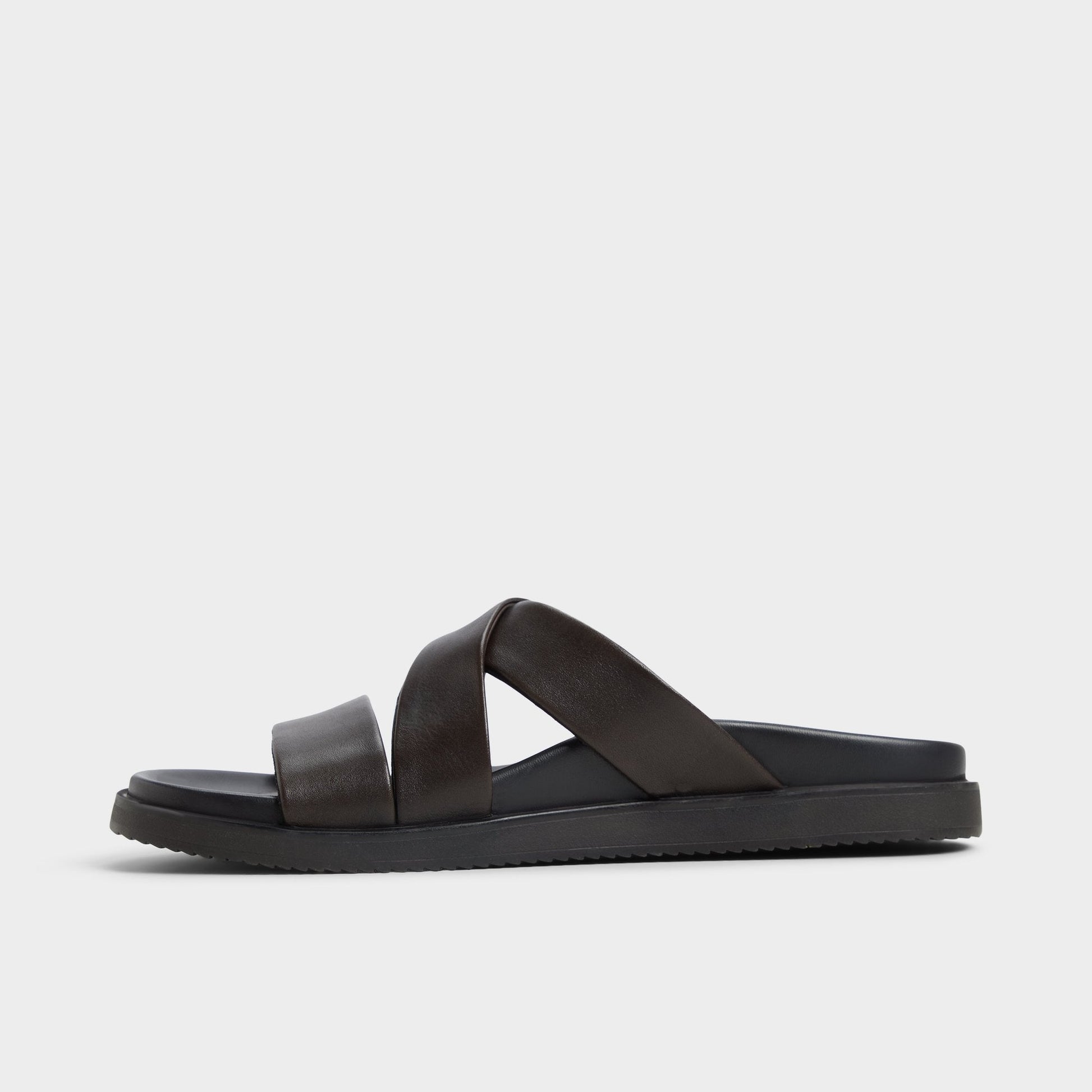 Kairo Dark Brown Men's Sandals & Slides - Slide sandal Aldo Dark Brown