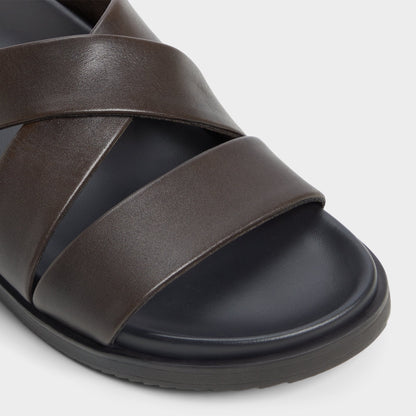 Kairo Dark Brown Men's Sandals & Slides - Slide sandal Aldo Dark Brown