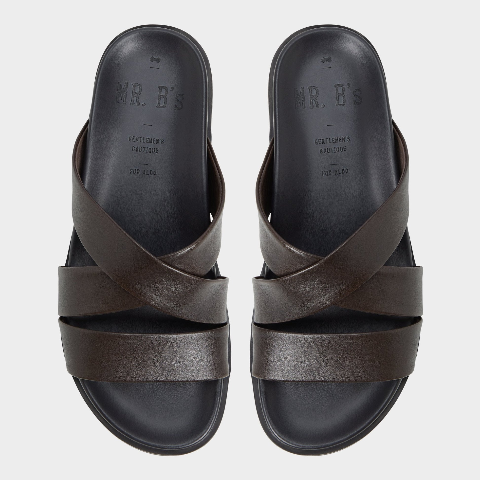 Kairo Dark Brown Men's Sandals & Slides - Slide sandal Aldo Dark Brown