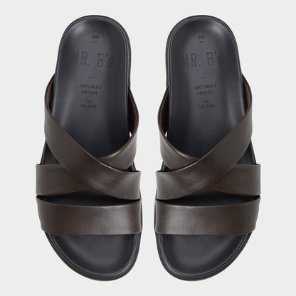 Kairo Dark Brown Men's Sandals & Slides - Slide sandal Aldo Dark Brown