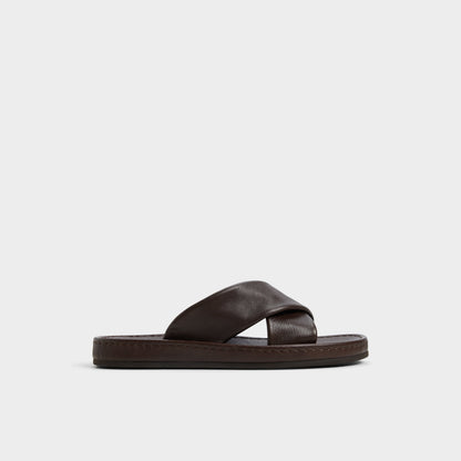 Steele Dark Brown Men's Sandals & Slides - Slide sandal Aldo Dark Brown