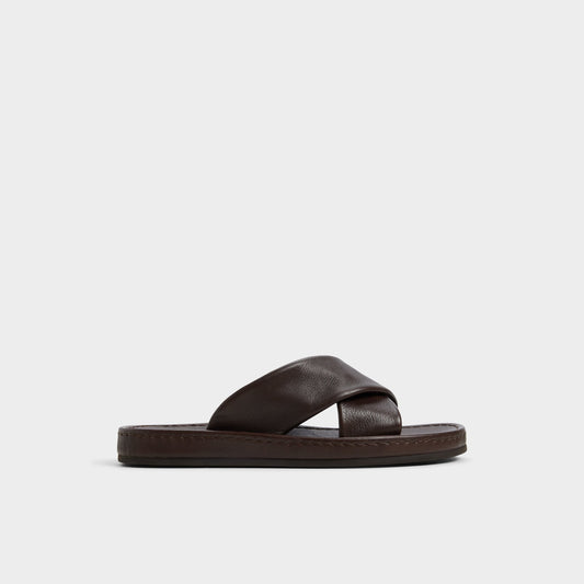 Steele Dark Brown Men's Sandals & Slides - Slide sandal Aldo Dark Brown
