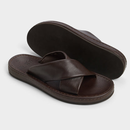 Steele Dark Brown Men's Sandals & Slides - Slide sandal Aldo Dark Brown