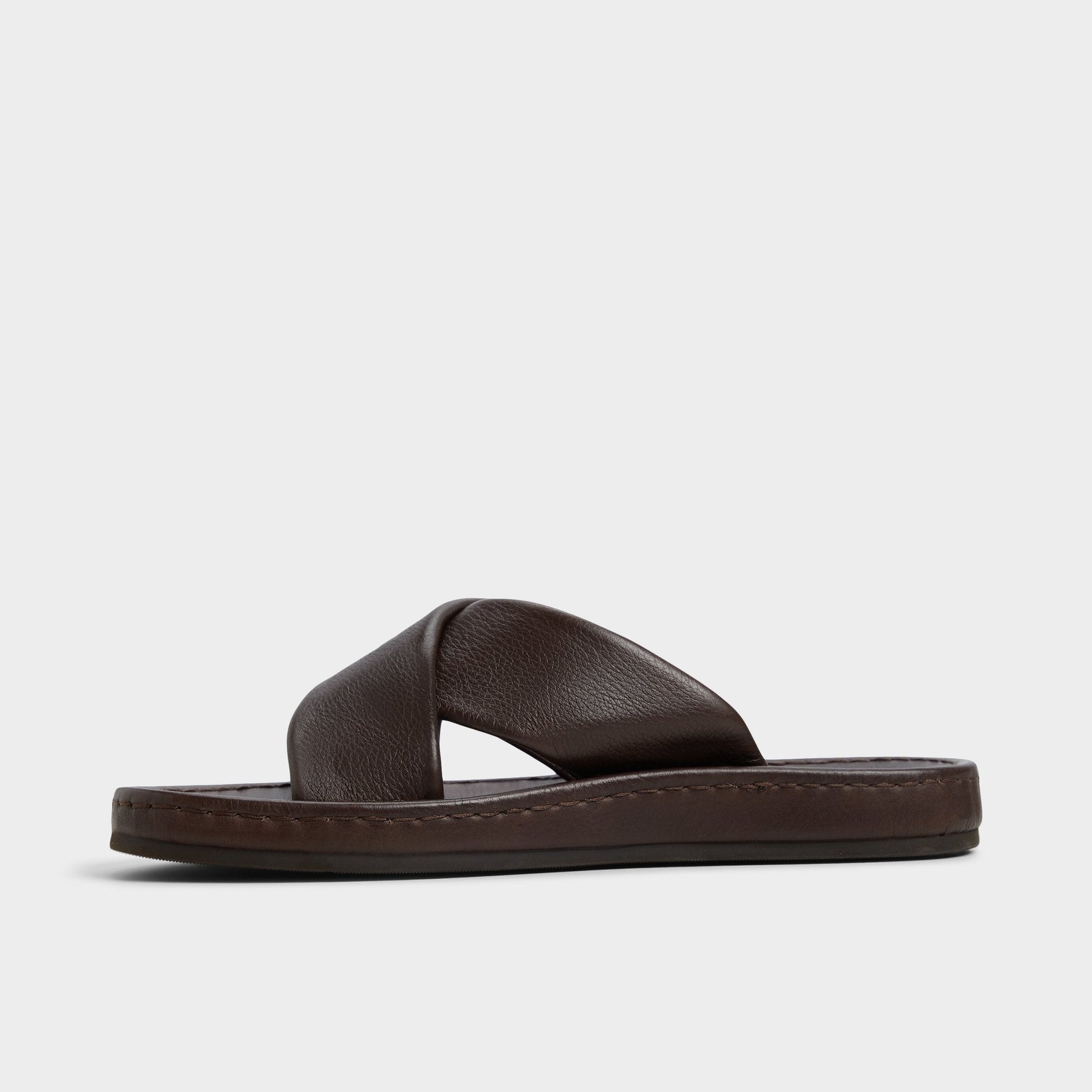 Steele Dark Brown Men's Sandals & Slides - Slide sandal Aldo Dark Brown